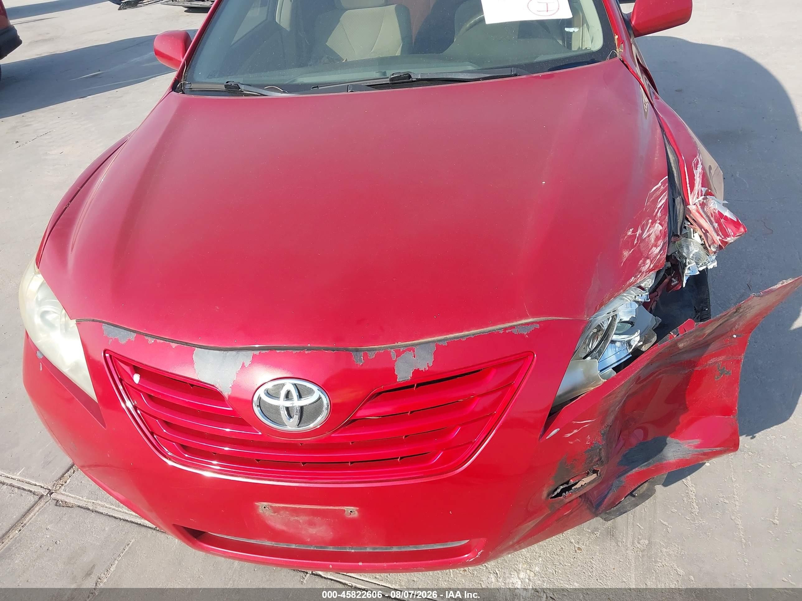 2007 Toyota Camry Le Бордовый vin: 4T1BE46K17U095760