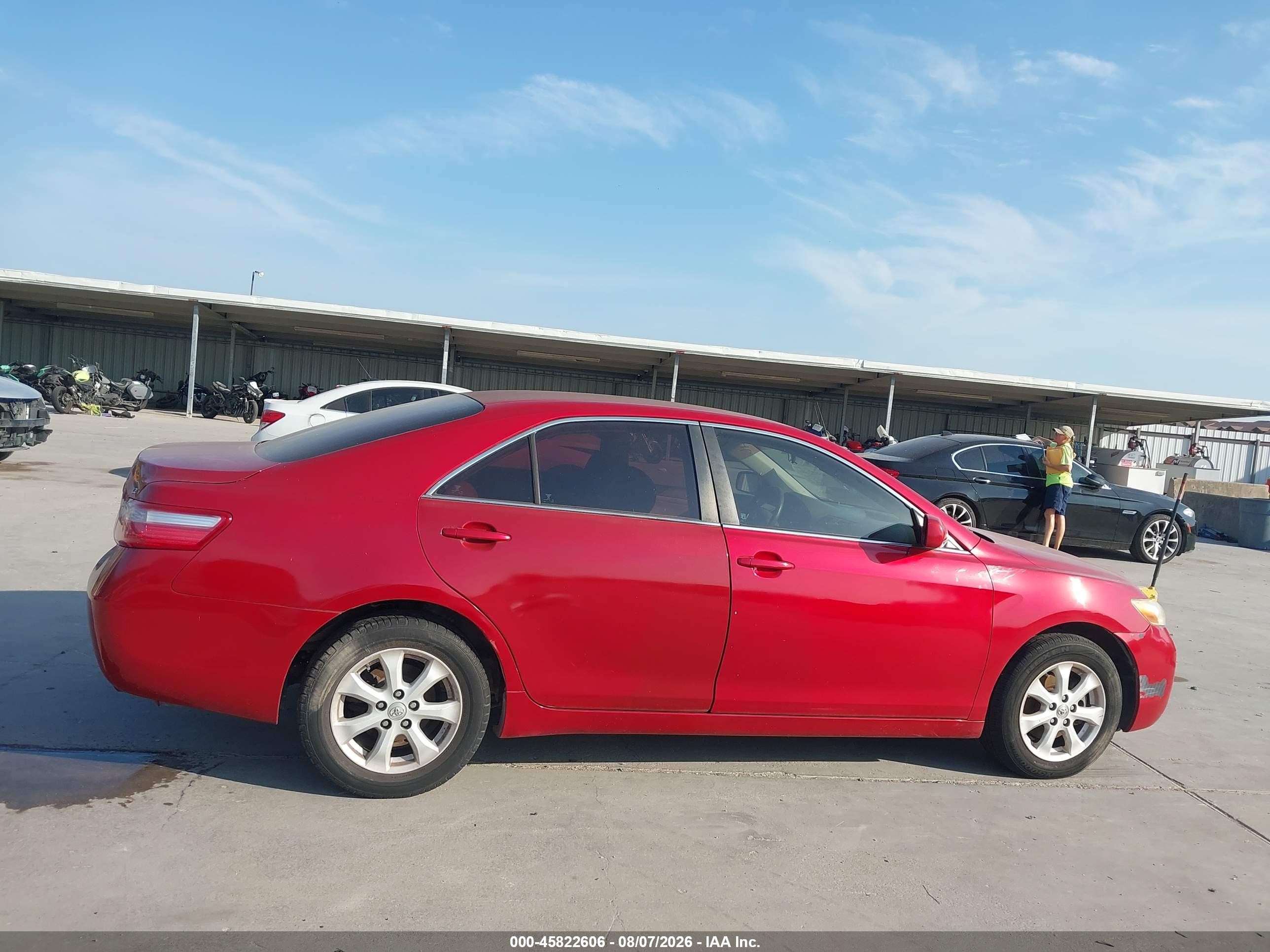 2007 Toyota Camry Le Бордовый vin: 4T1BE46K17U095760