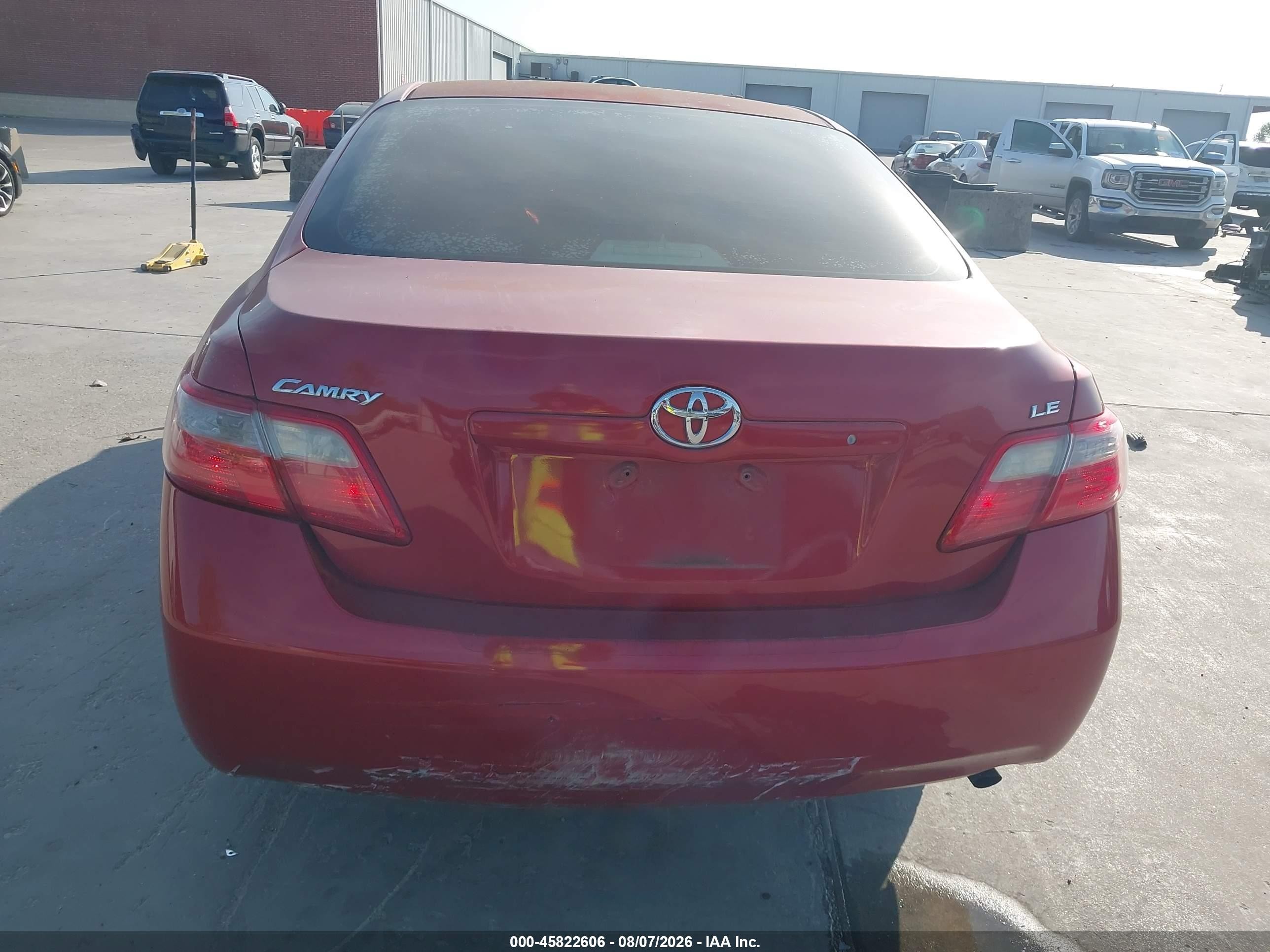 2007 Toyota Camry Le Бордовый vin: 4T1BE46K17U095760