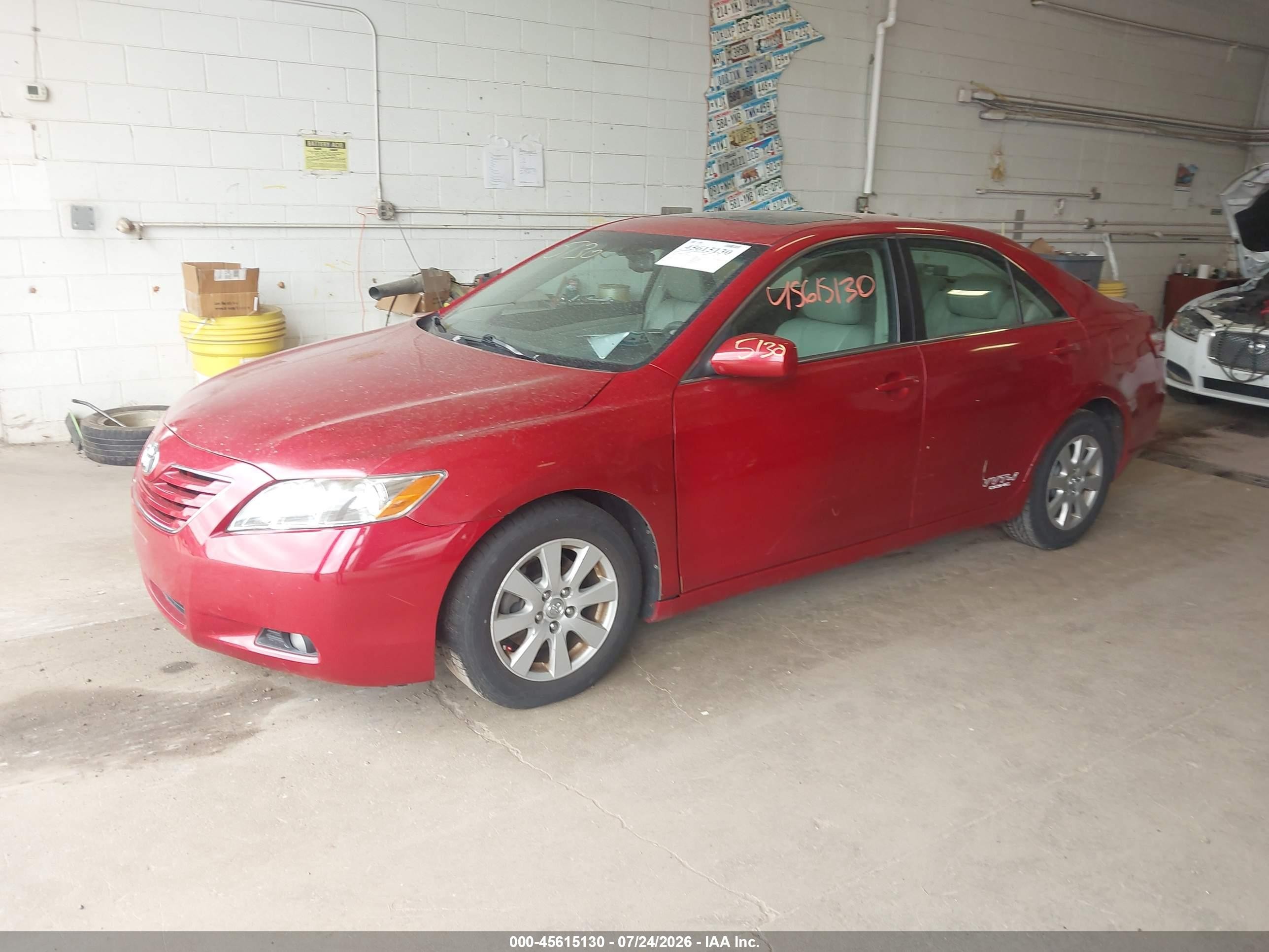 2007 Toyota Camry Xle Red vin: 4T1BE46K17U135867
