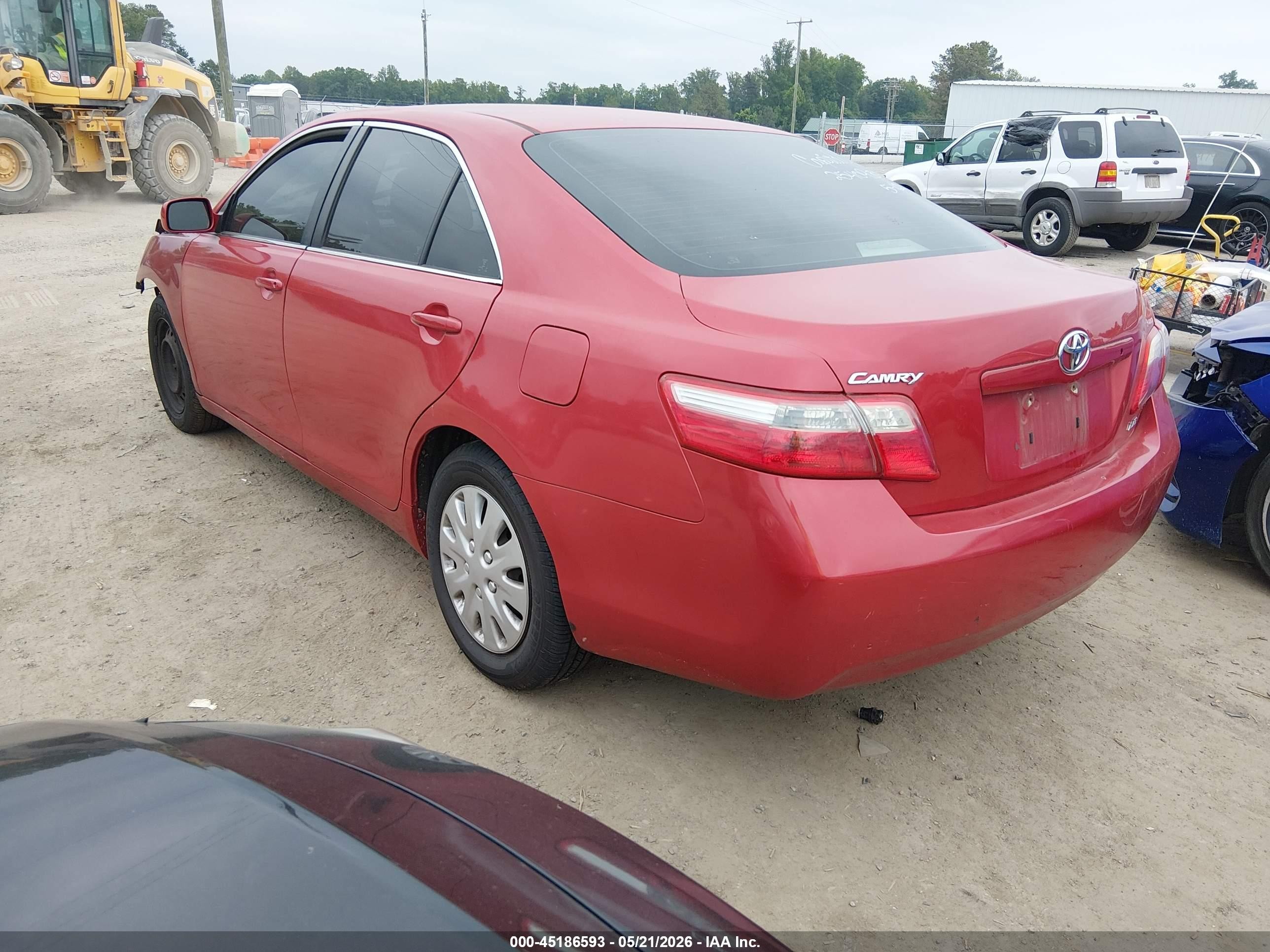 2007 Toyota Camry Le Красный vin: 4T1BE46K17U192098