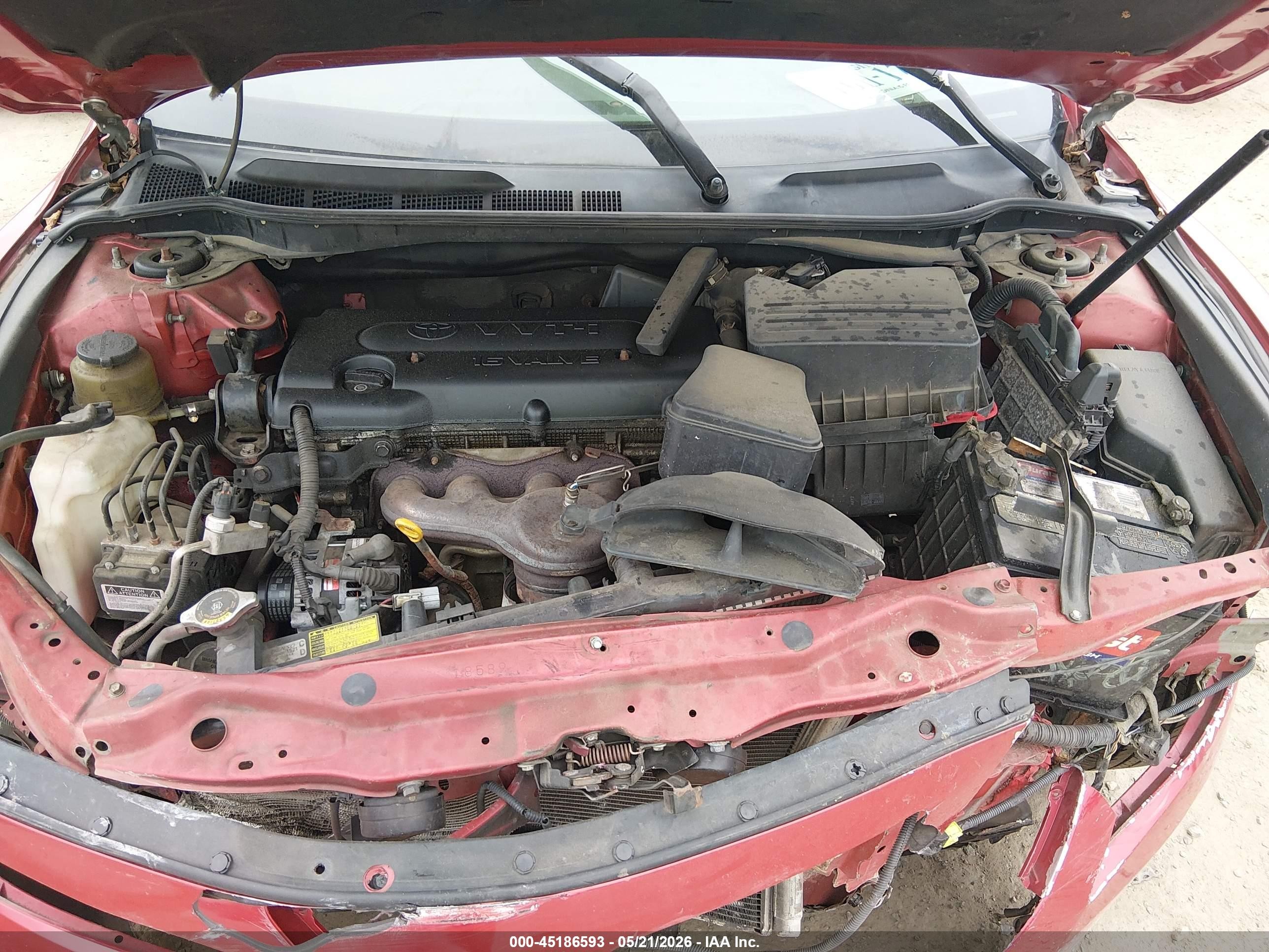 2007 Toyota Camry Le Красный vin: 4T1BE46K17U192098