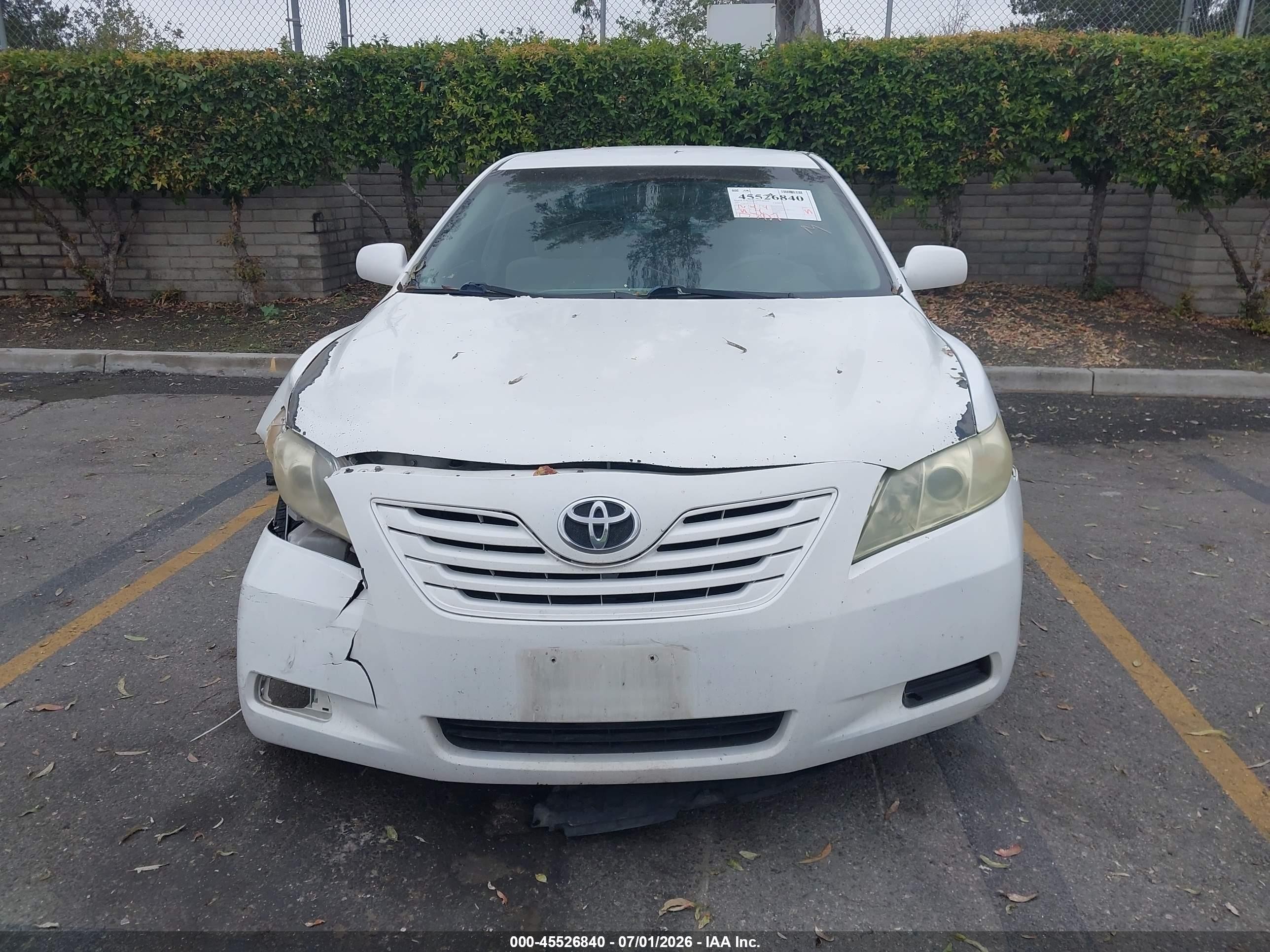 2007 Toyota Camry Le White vin: 4T1BE46K17U558335
