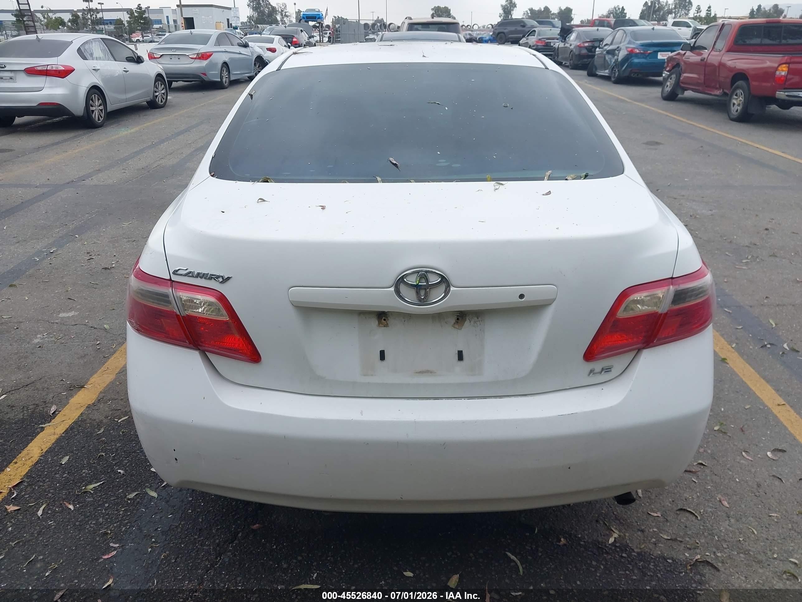 2007 Toyota Camry Le White vin: 4T1BE46K17U558335