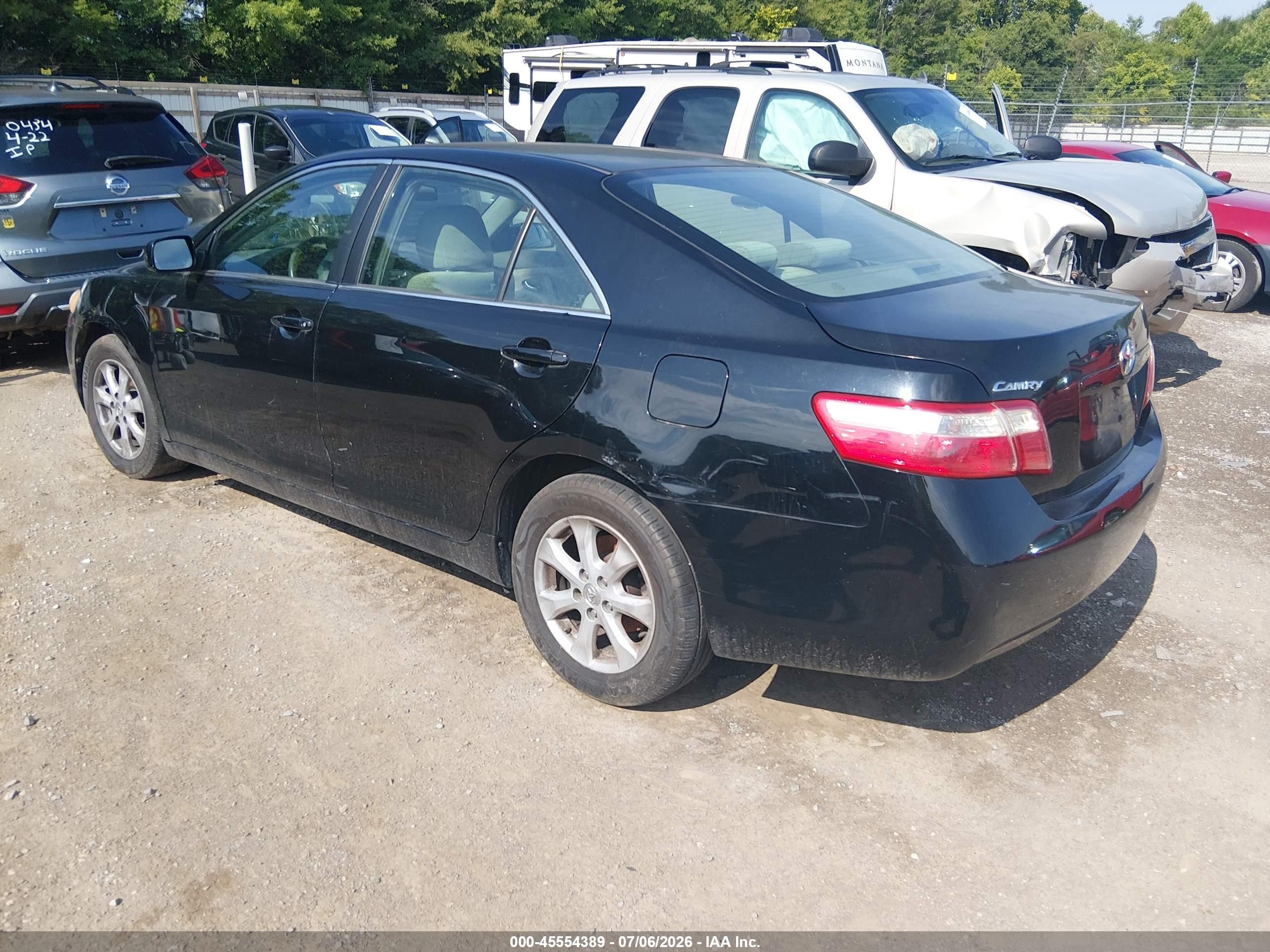 2008 Toyota Camry Le Black vin: 4T1BE46K18U204803
