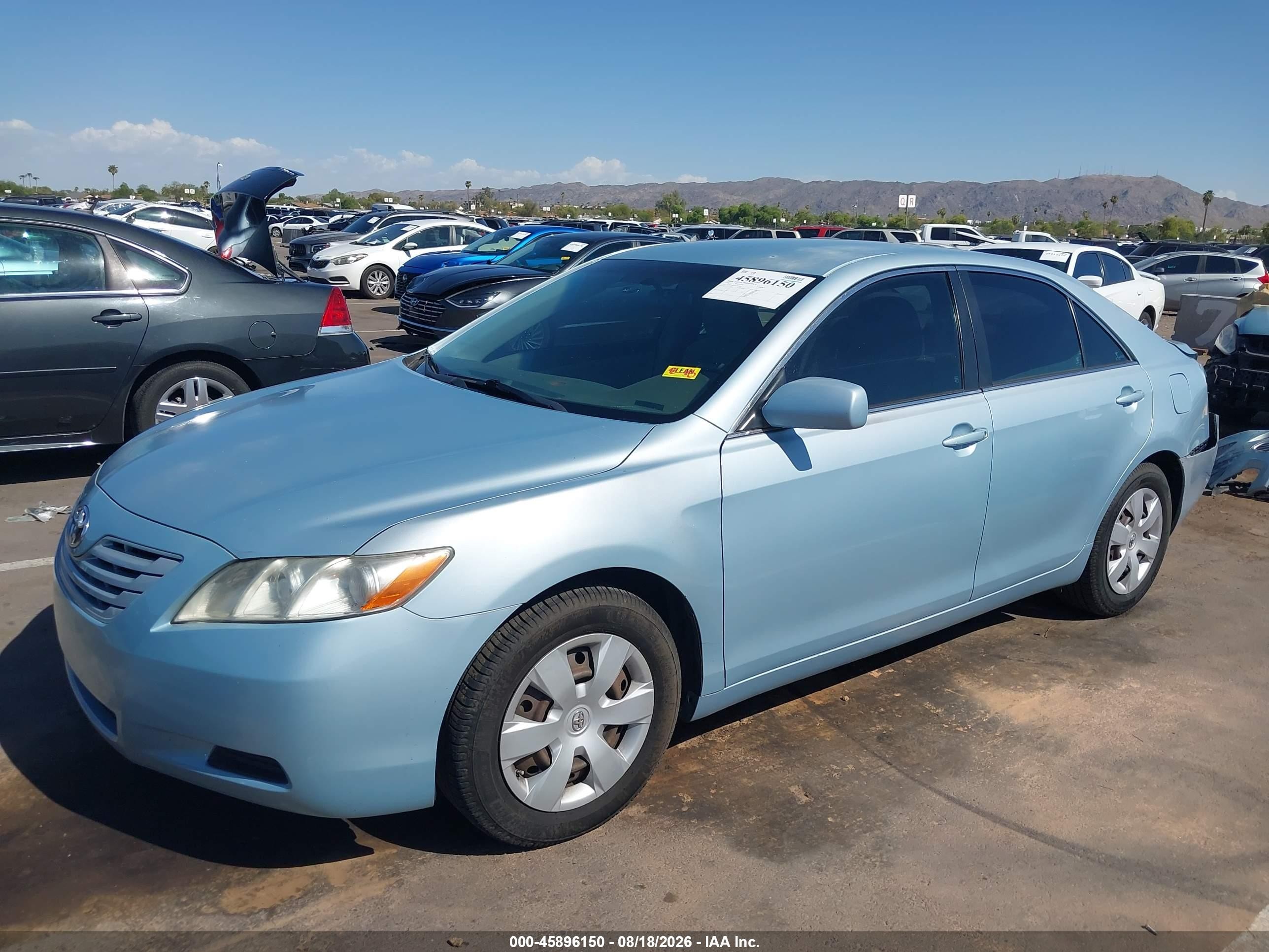 2008 Toyota Camry Le Light Blue vin: 4T1BE46K18U746161