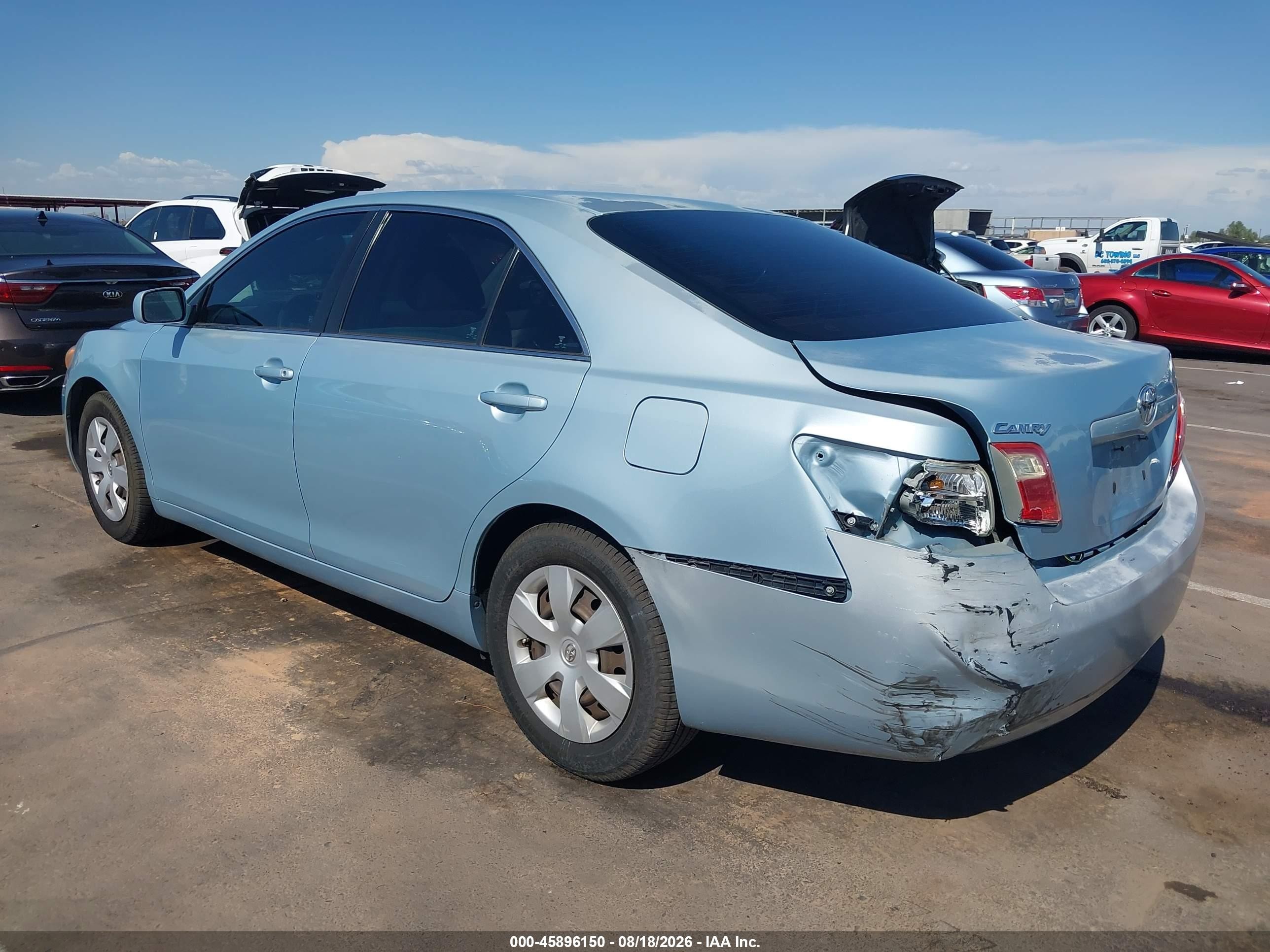 2008 Toyota Camry Le Light Blue vin: 4T1BE46K18U746161