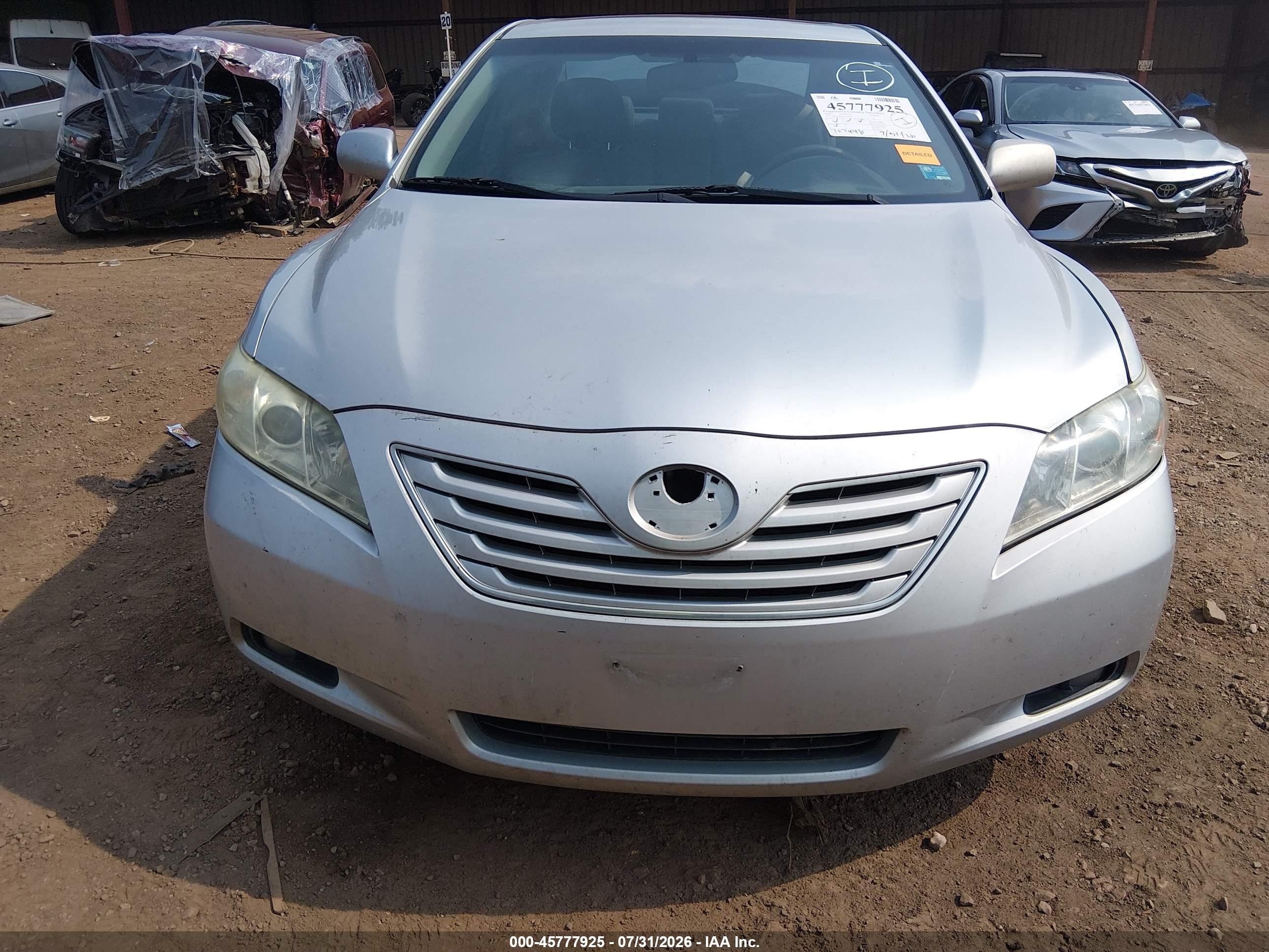 2008 Toyota Camry Xle Silver vin: 4T1BE46K18U767432