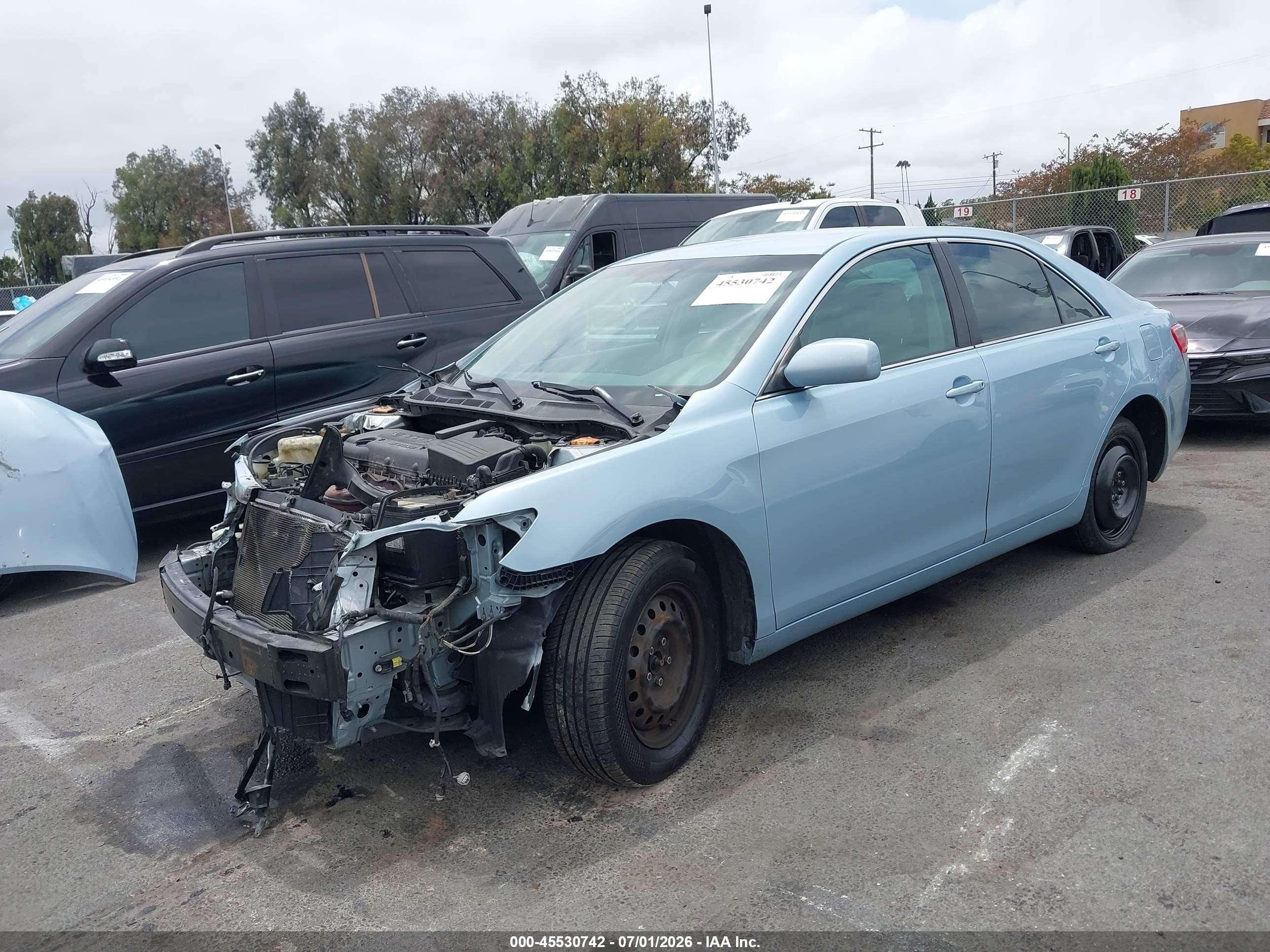 2008 Toyota Camry Le Light Blue vin: 4T1BE46K18U777541