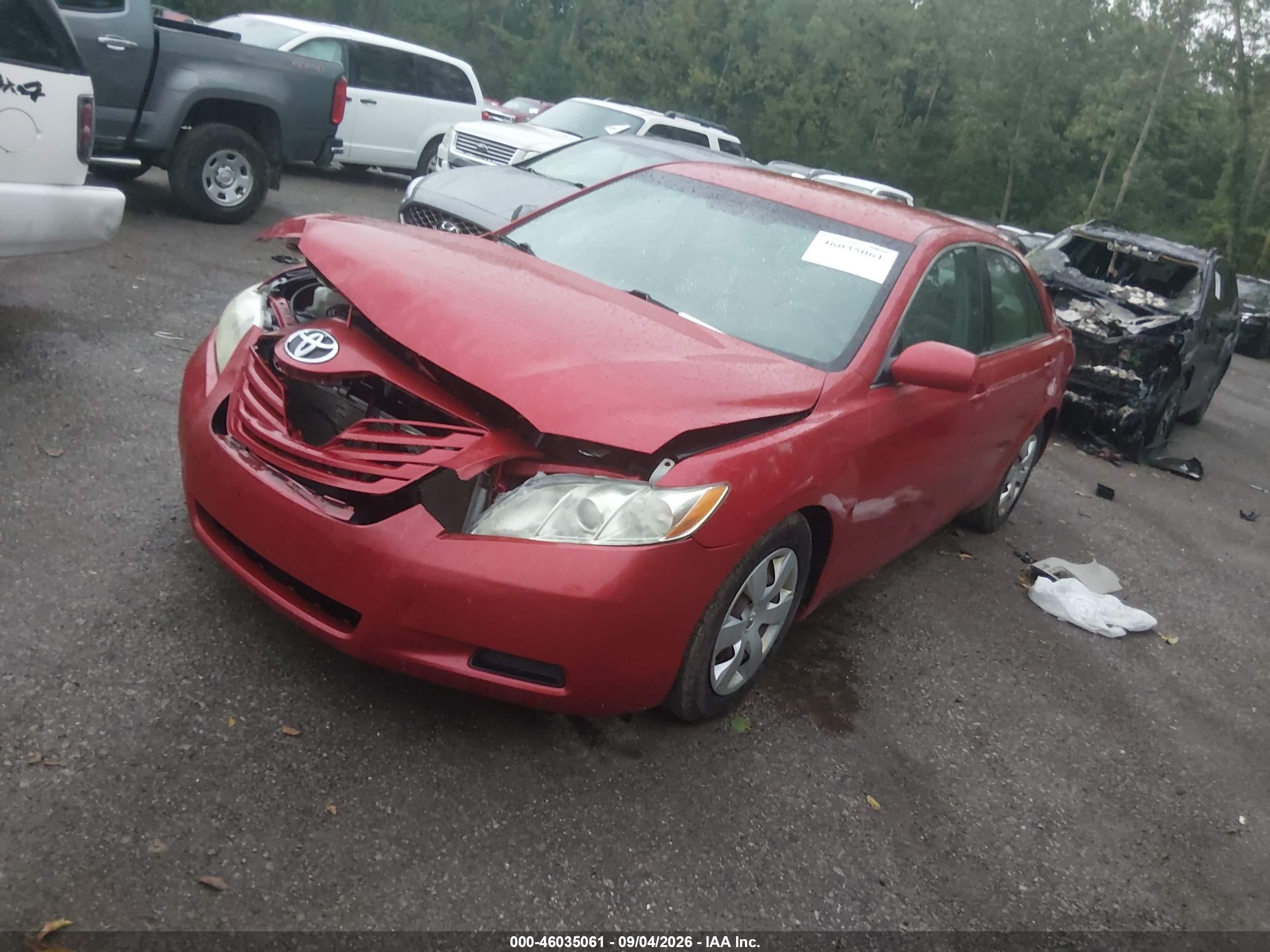 2009 Toyota Camry Le Red vin: 4T1BE46K19U300299