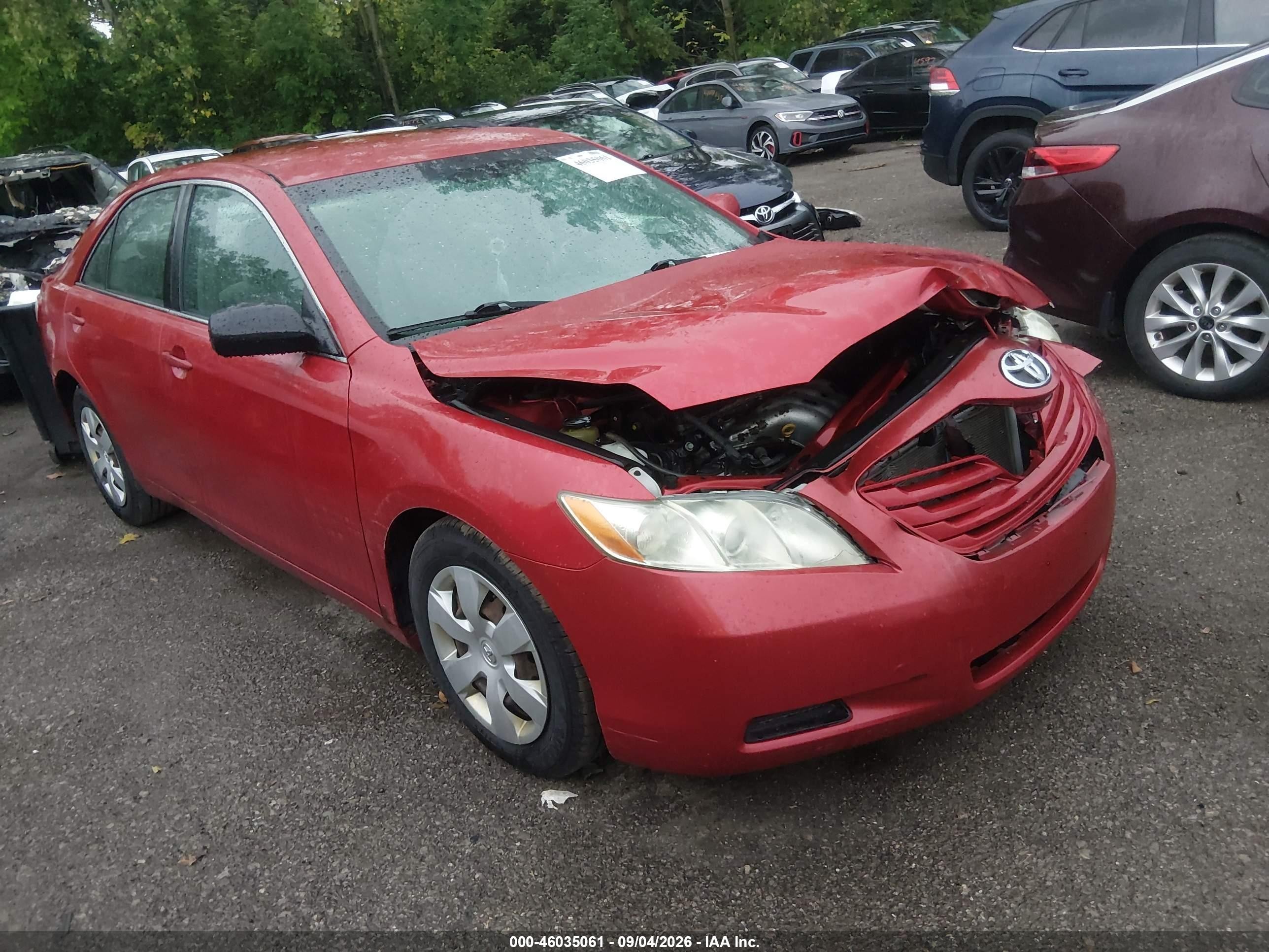2009 Toyota Camry Le Red vin: 4T1BE46K19U300299
