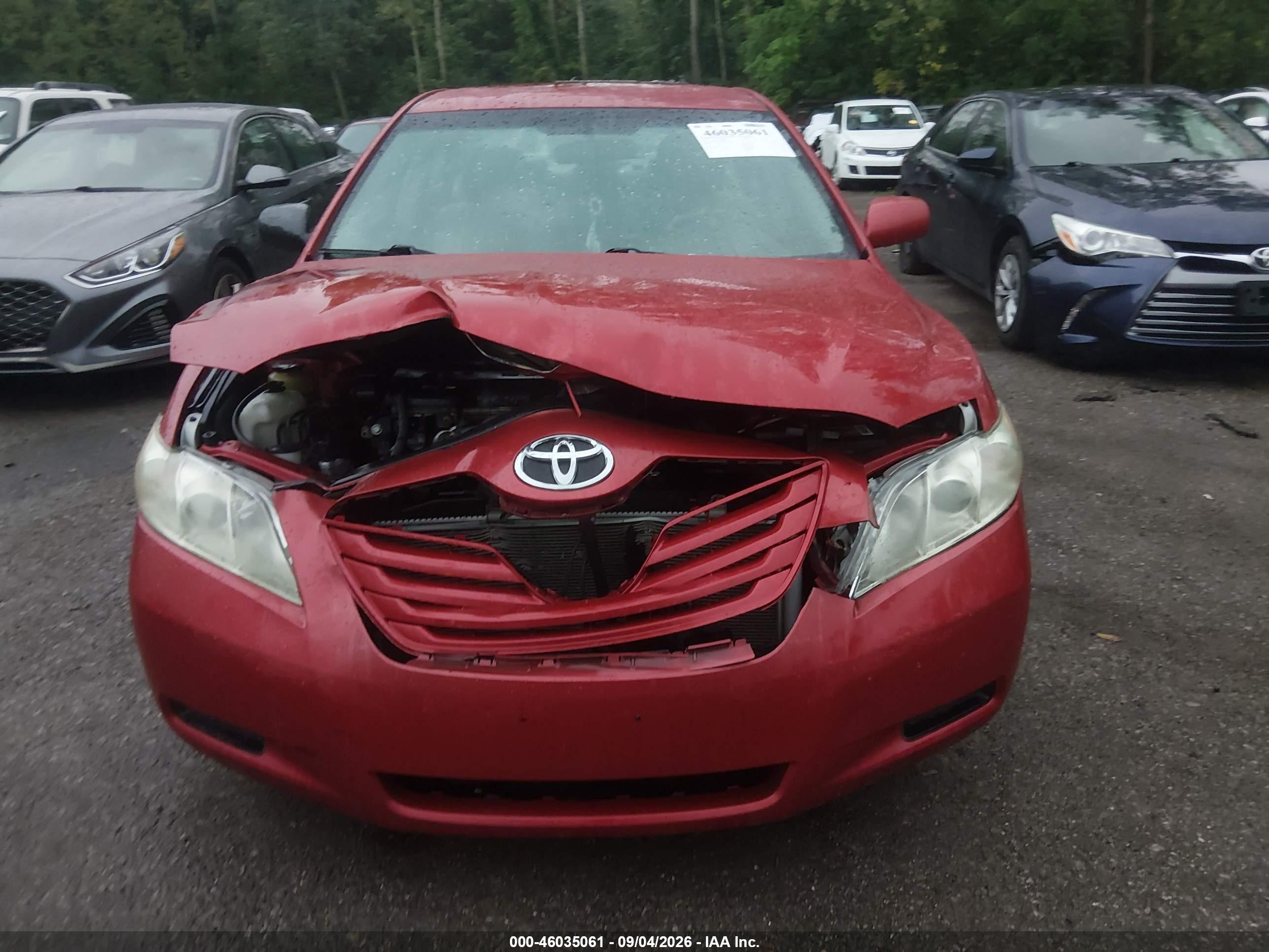 2009 Toyota Camry Le Red vin: 4T1BE46K19U300299