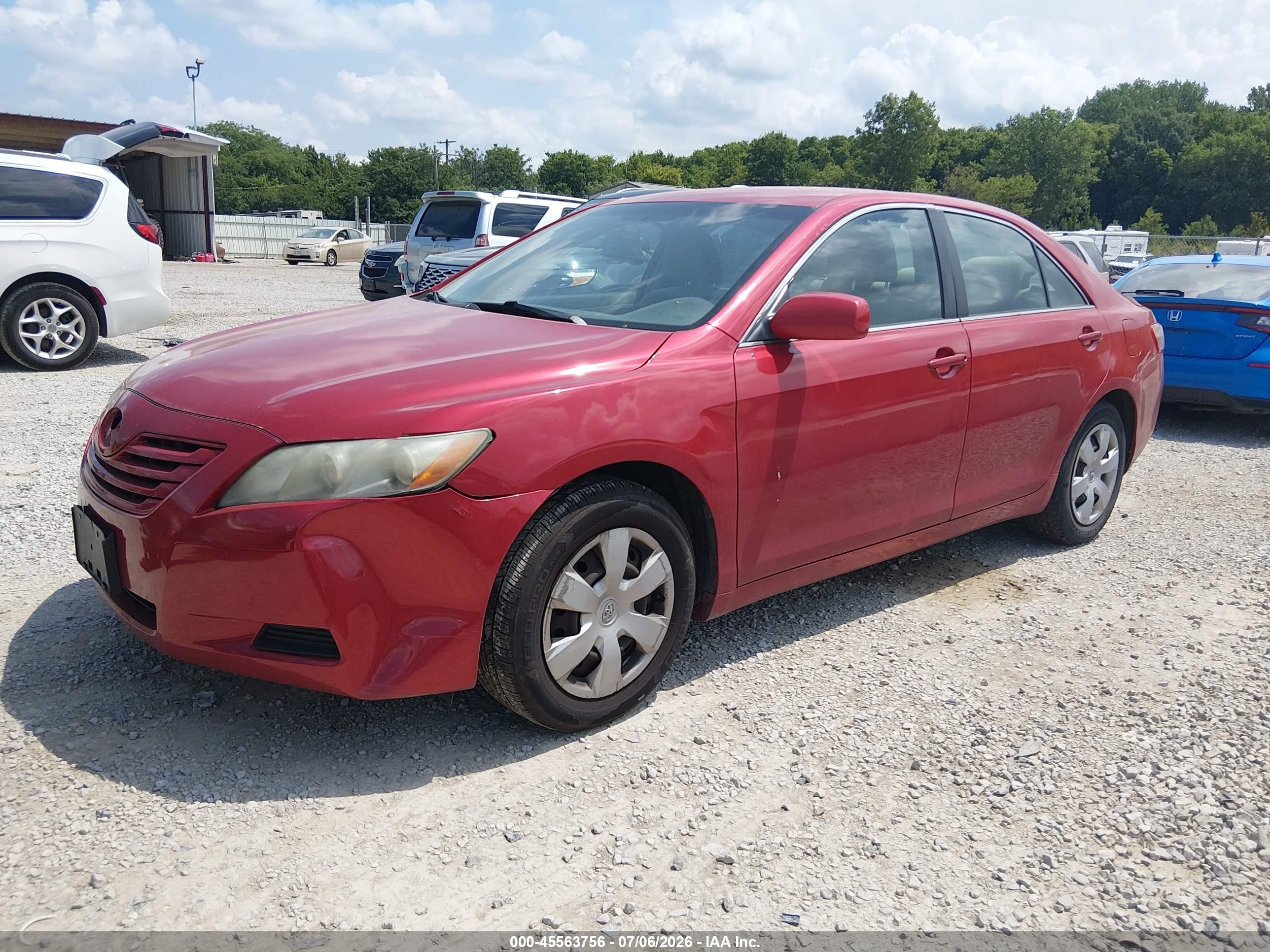 2009 Toyota Camry Le Red vin: 4T1BE46K19U363497