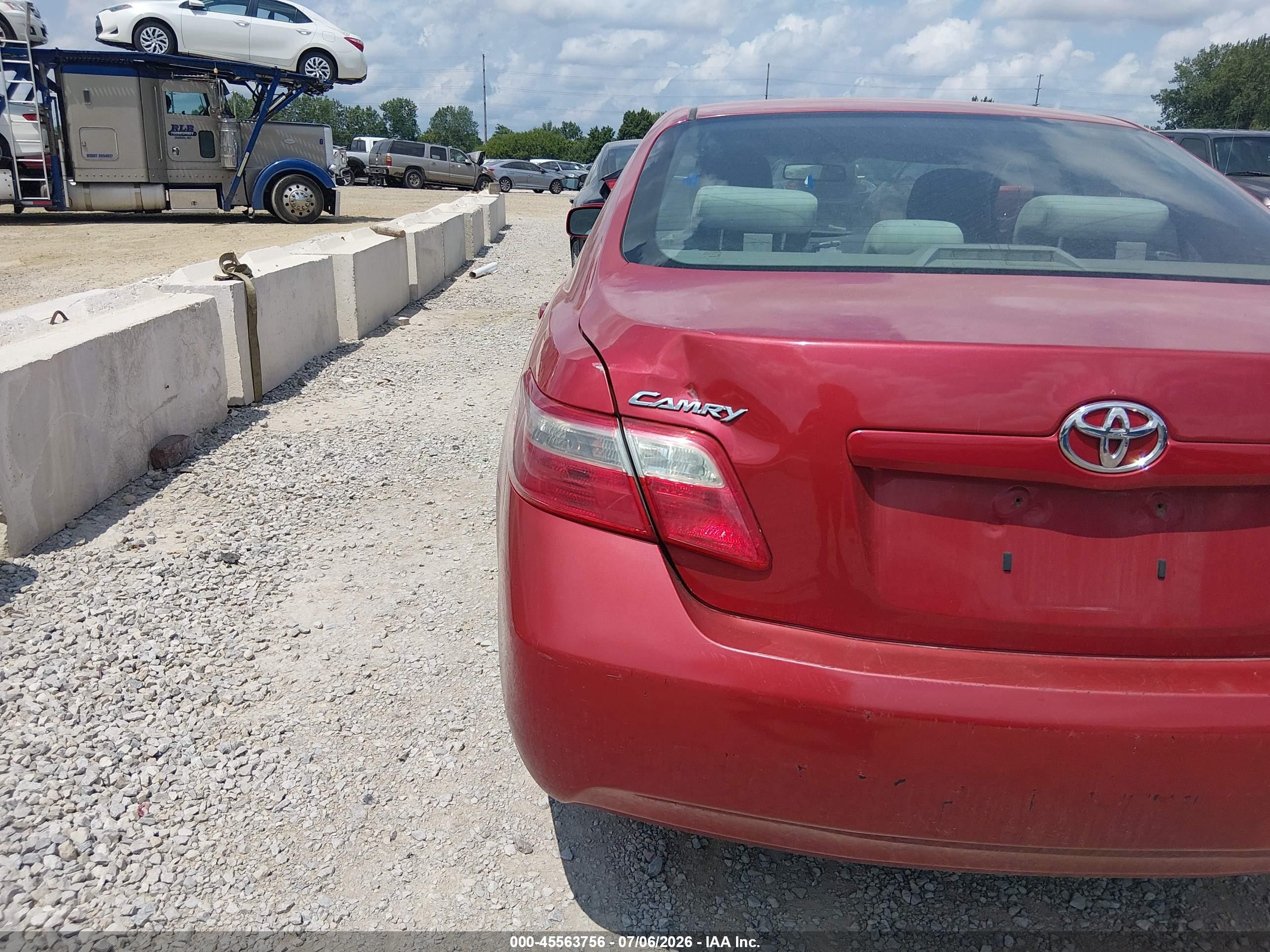 2009 Toyota Camry Le Red vin: 4T1BE46K19U363497