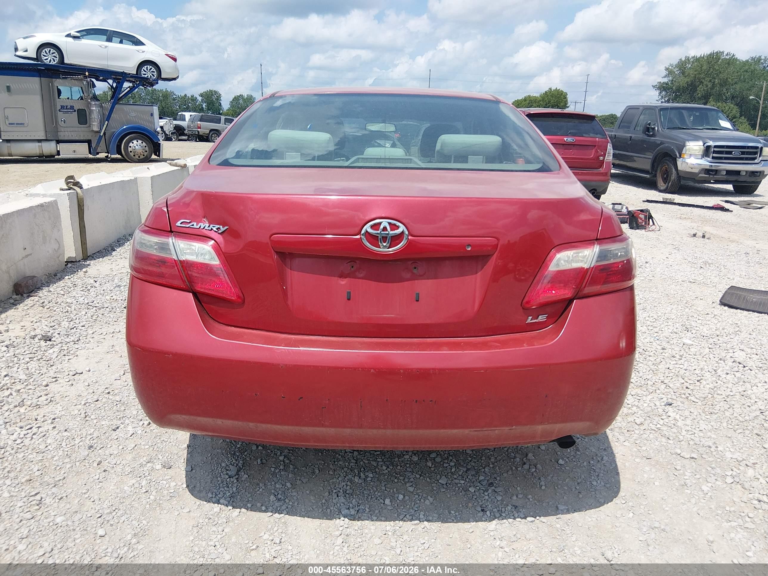 2009 Toyota Camry Le Red vin: 4T1BE46K19U363497