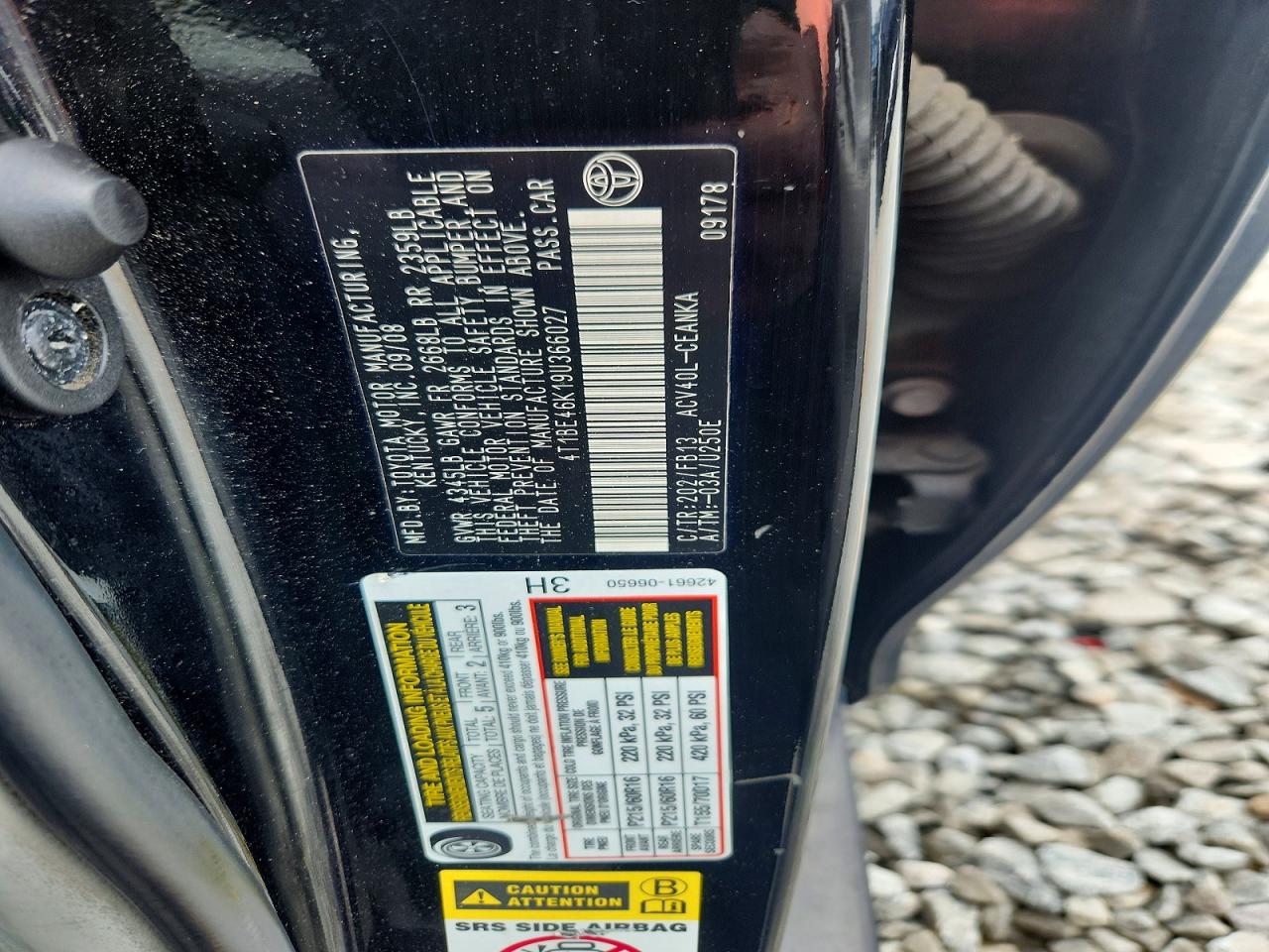 2009 Toyota Camry Le Black vin: 4T1BE46K19U366027