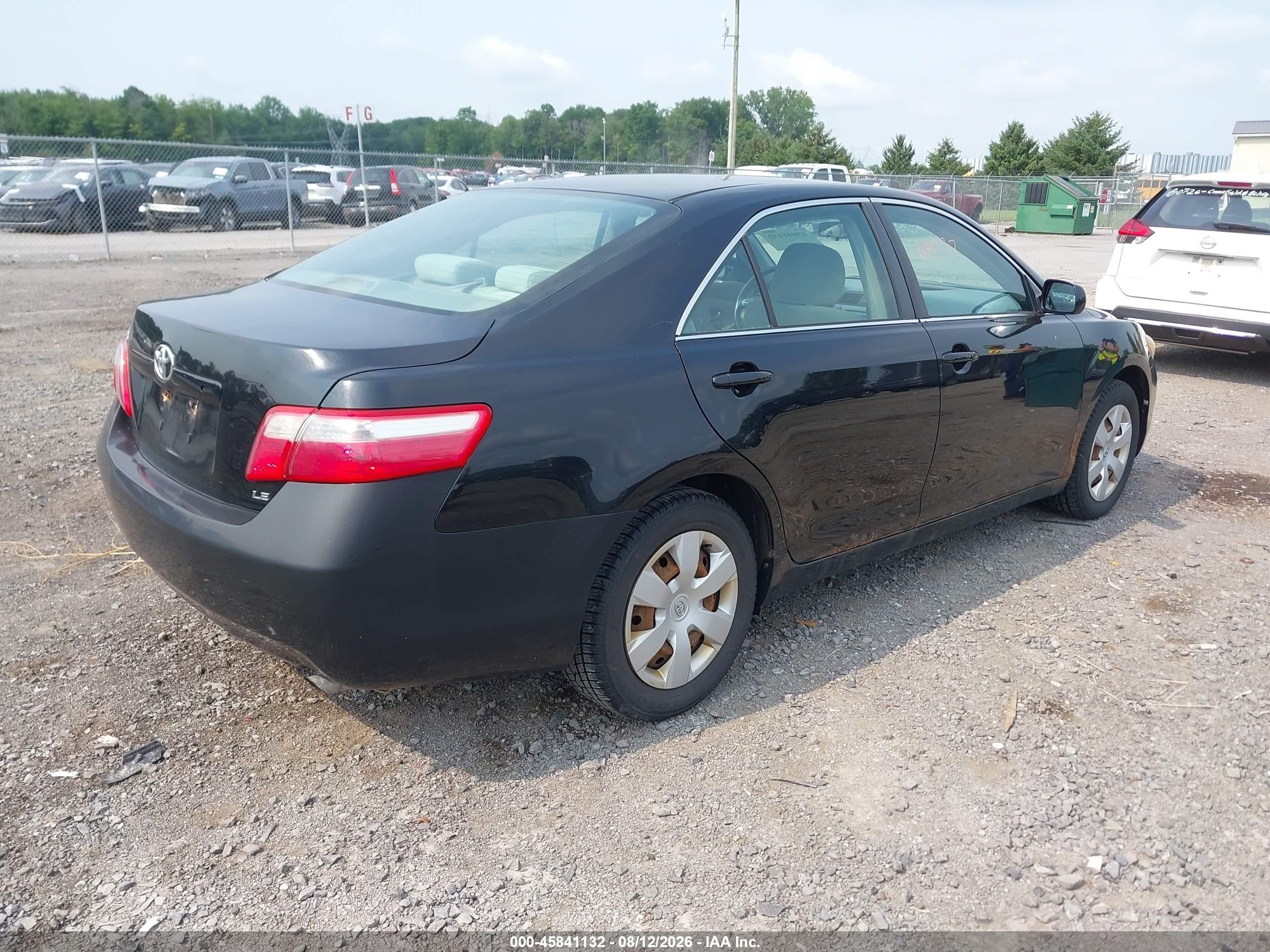 2009 Toyota Camry Le Черный vin: 4T1BE46K19U872599