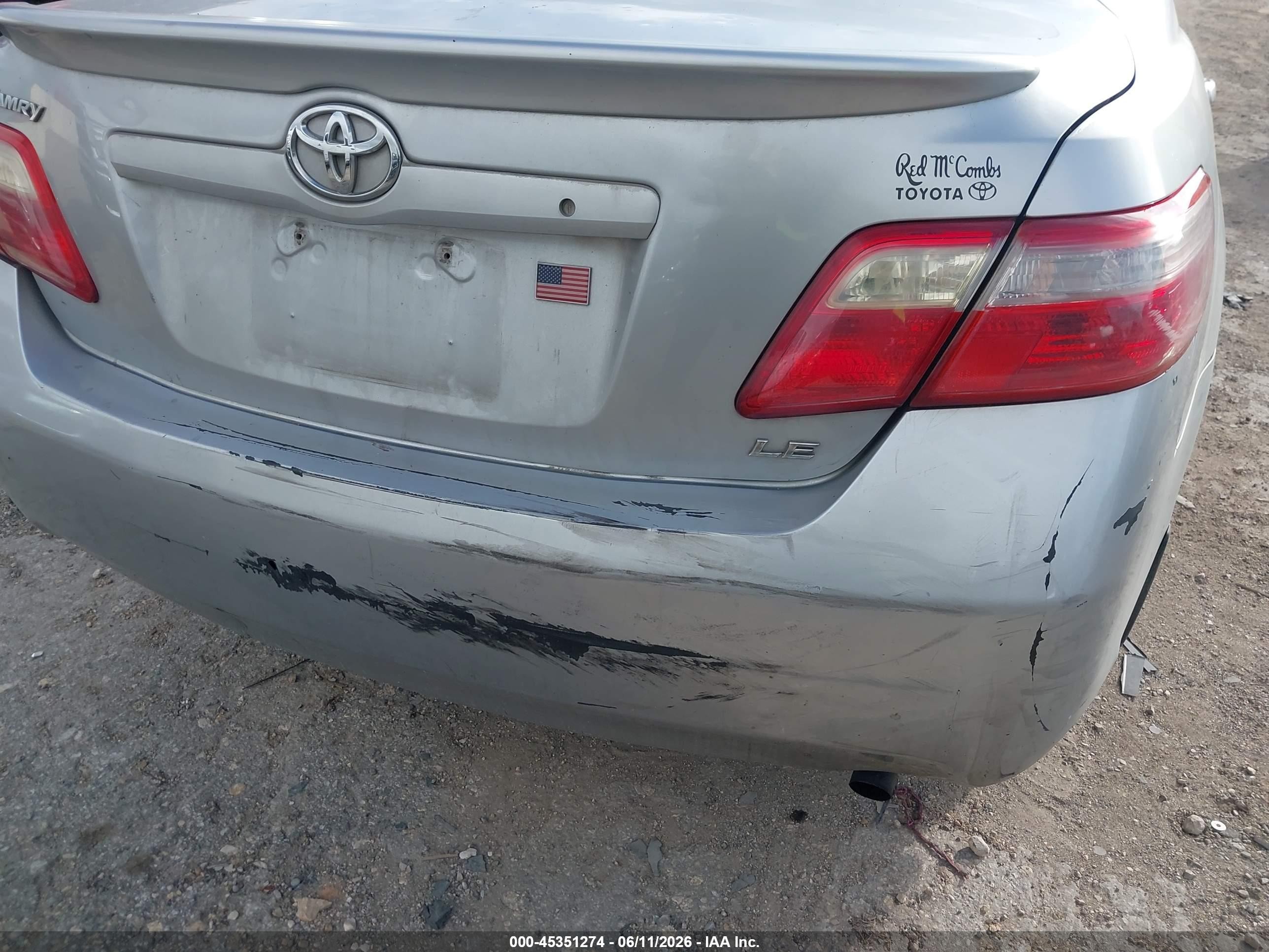 2007 Toyota Camry Le Silver vin: 4T1BE46K27U049404