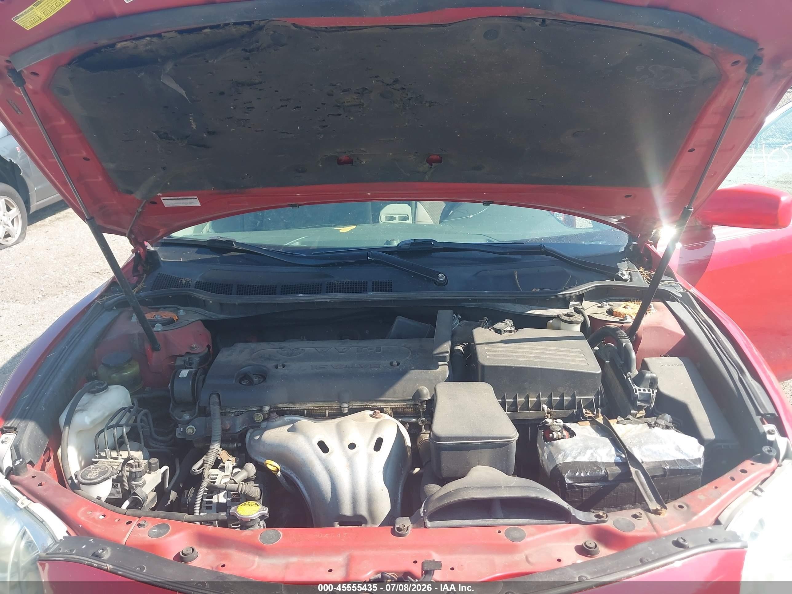 2007 Toyota Camry Le Красный vin: 4T1BE46K27U079440