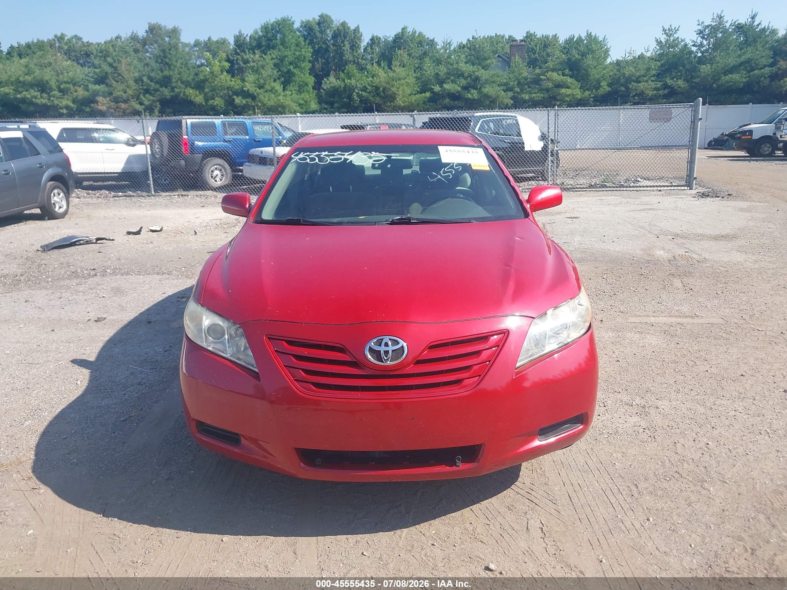2007 Toyota Camry Le Красный vin: 4T1BE46K27U079440