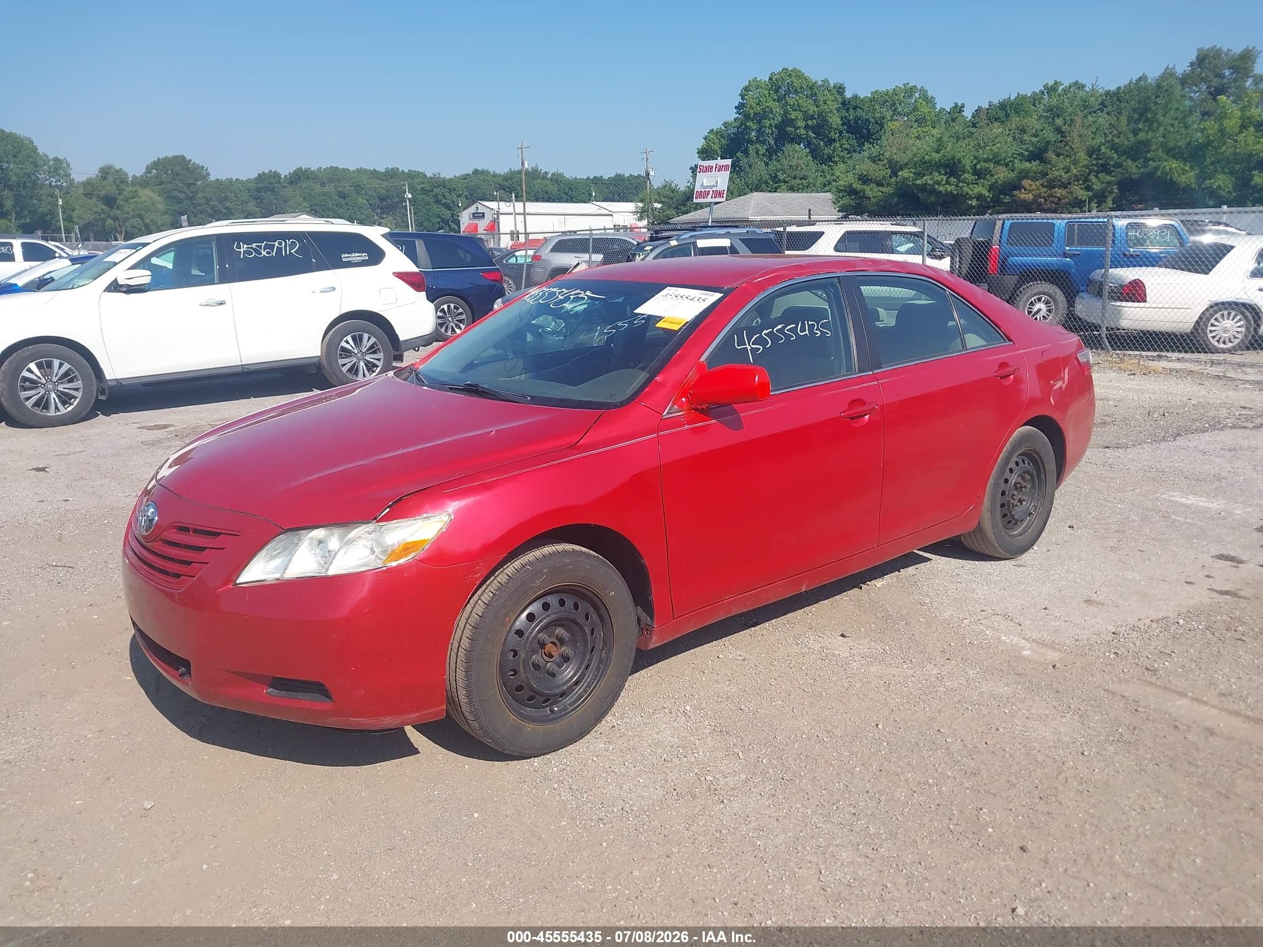 2007 Toyota Camry Le Красный vin: 4T1BE46K27U079440