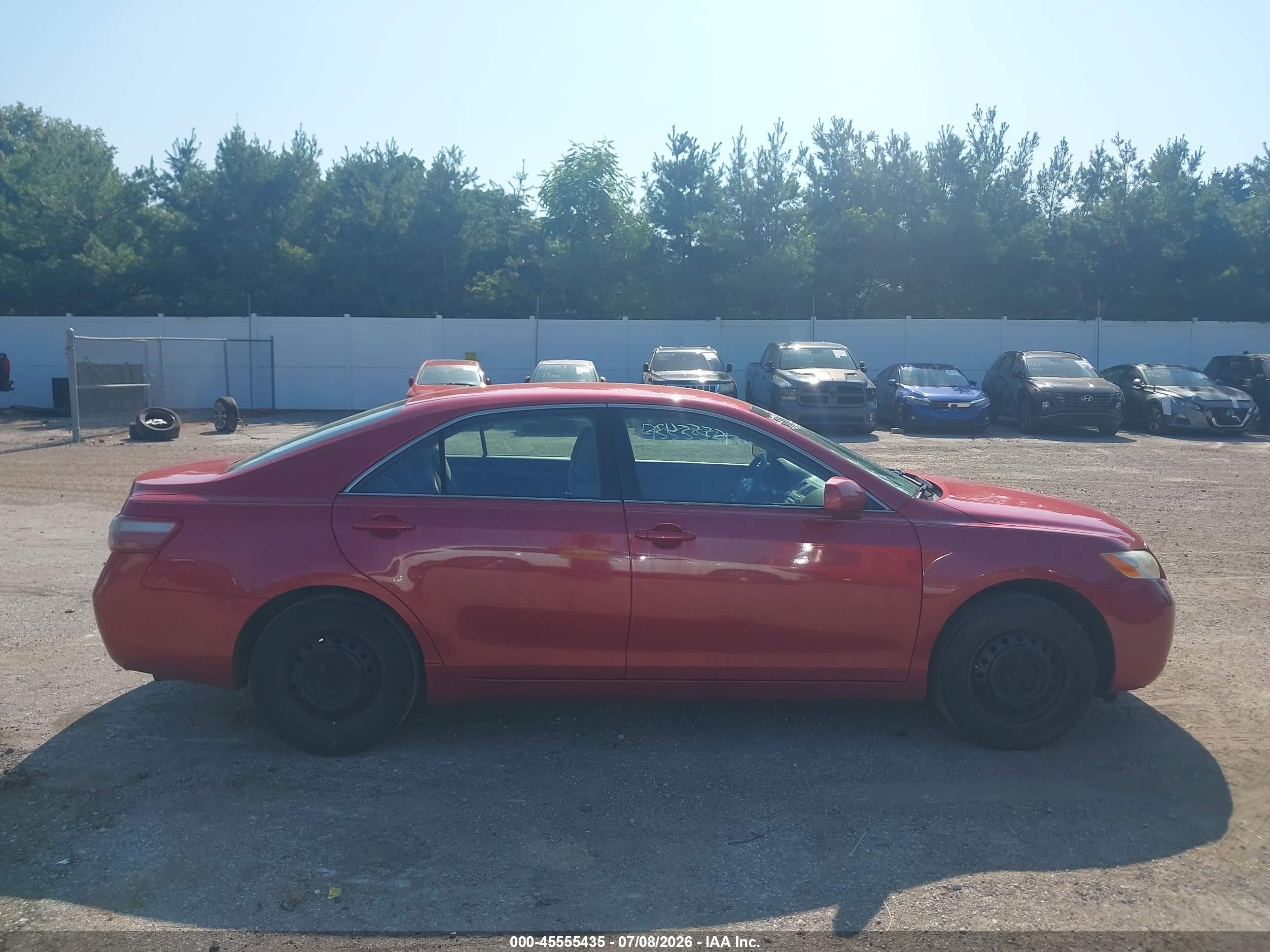 2007 Toyota Camry Le Красный vin: 4T1BE46K27U079440