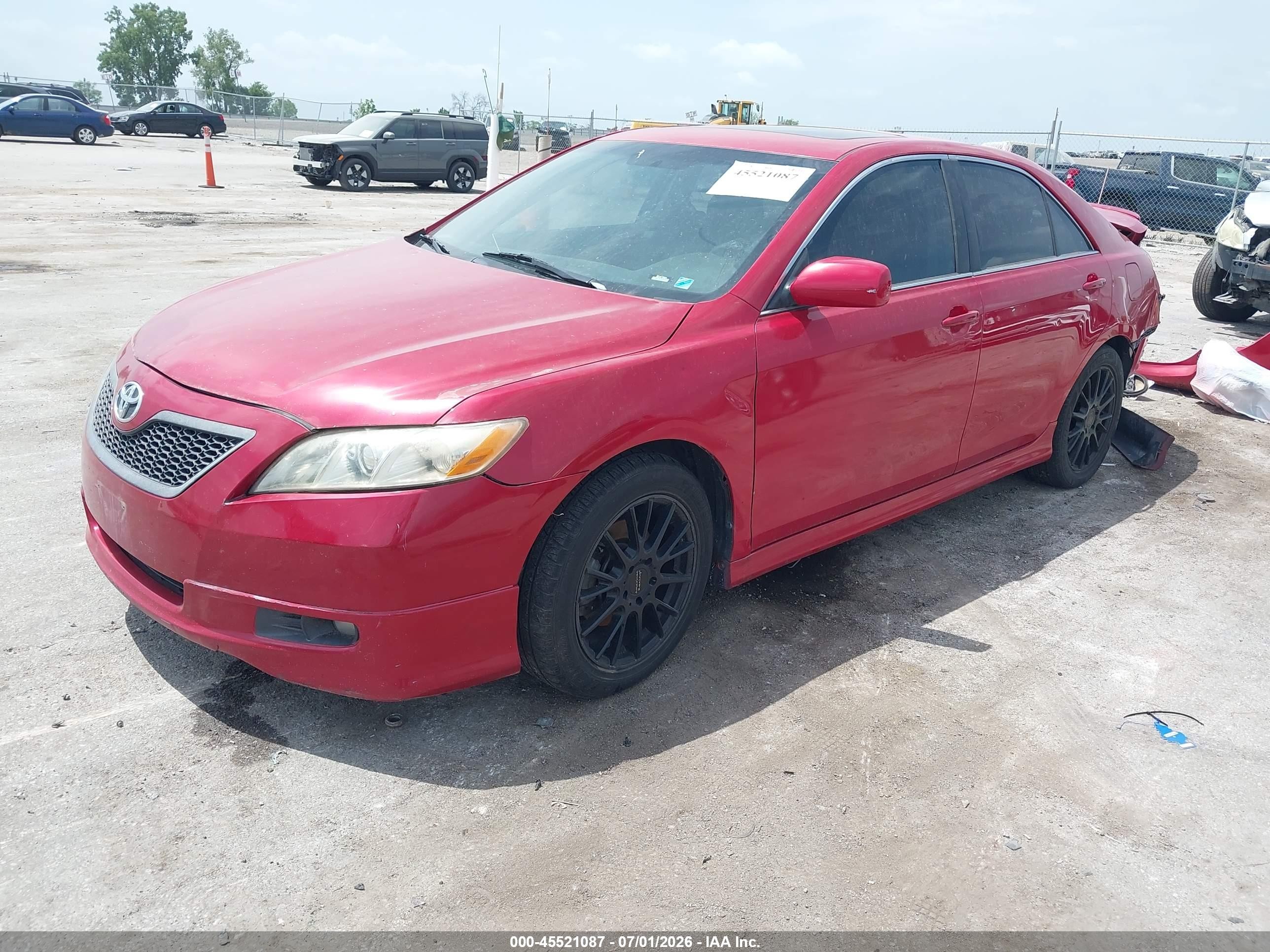 2007 Toyota Camry Se Red vin: 4T1BE46K27U091961