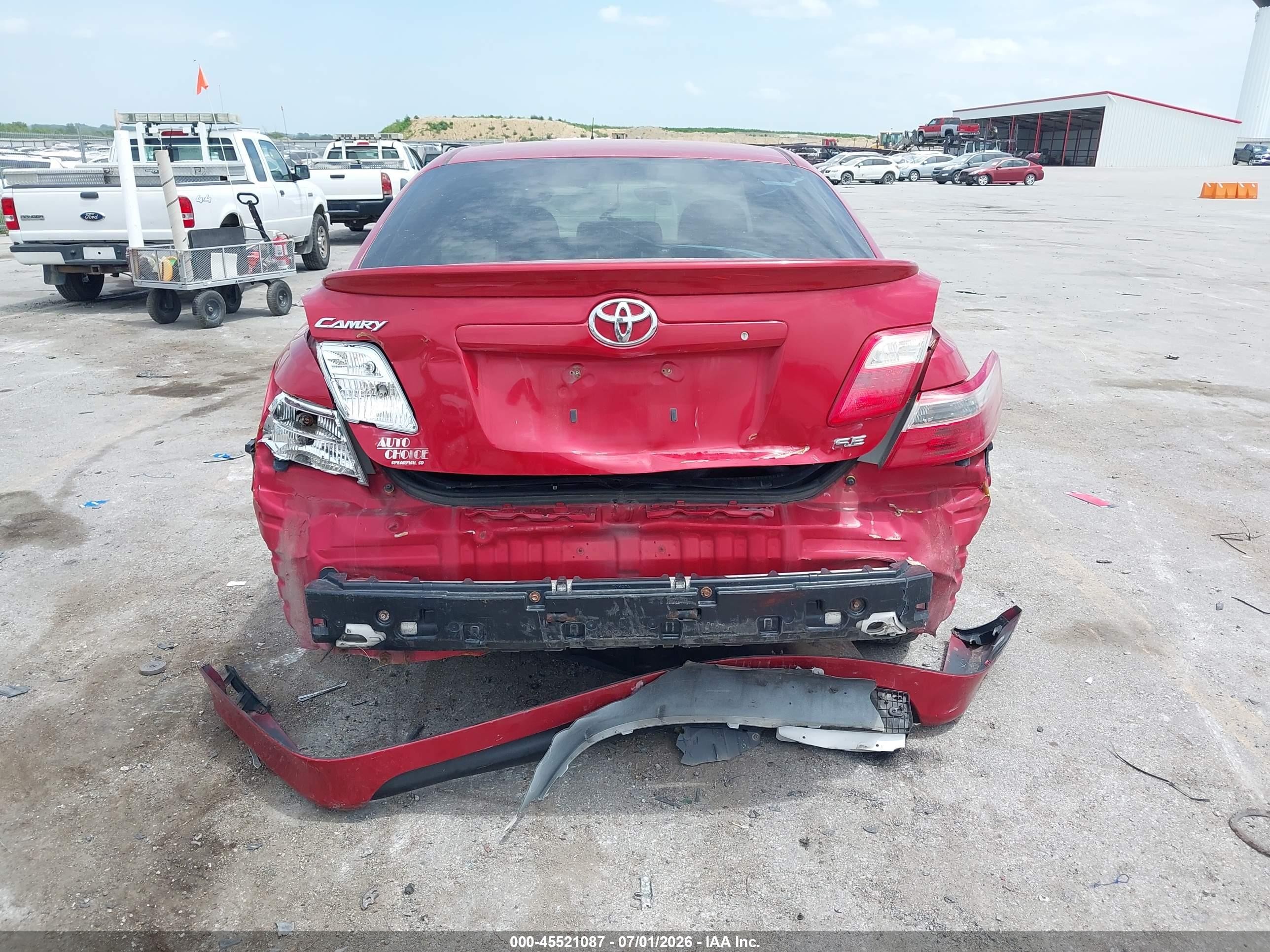 2007 Toyota Camry Se Red vin: 4T1BE46K27U091961
