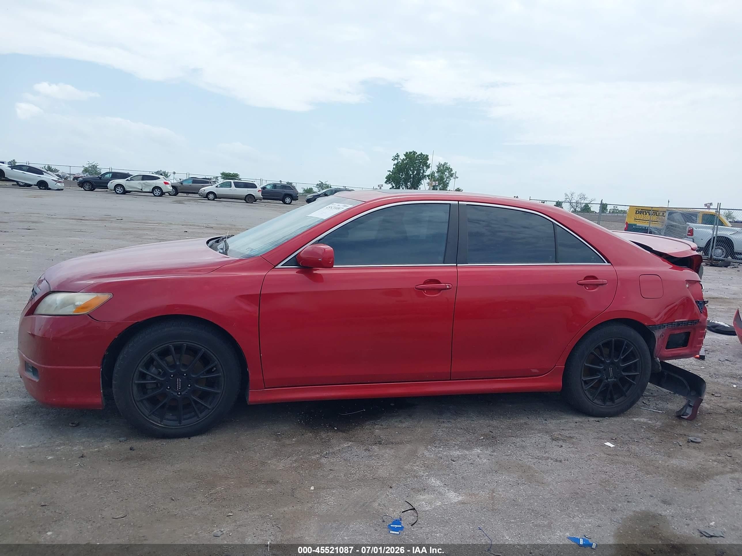 2007 Toyota Camry Se Red vin: 4T1BE46K27U091961