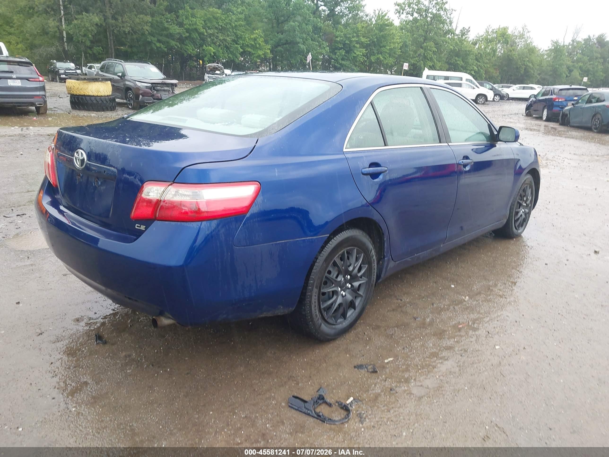 2007 Toyota Camry Ce Blue vin: 4T1BE46K27U149776