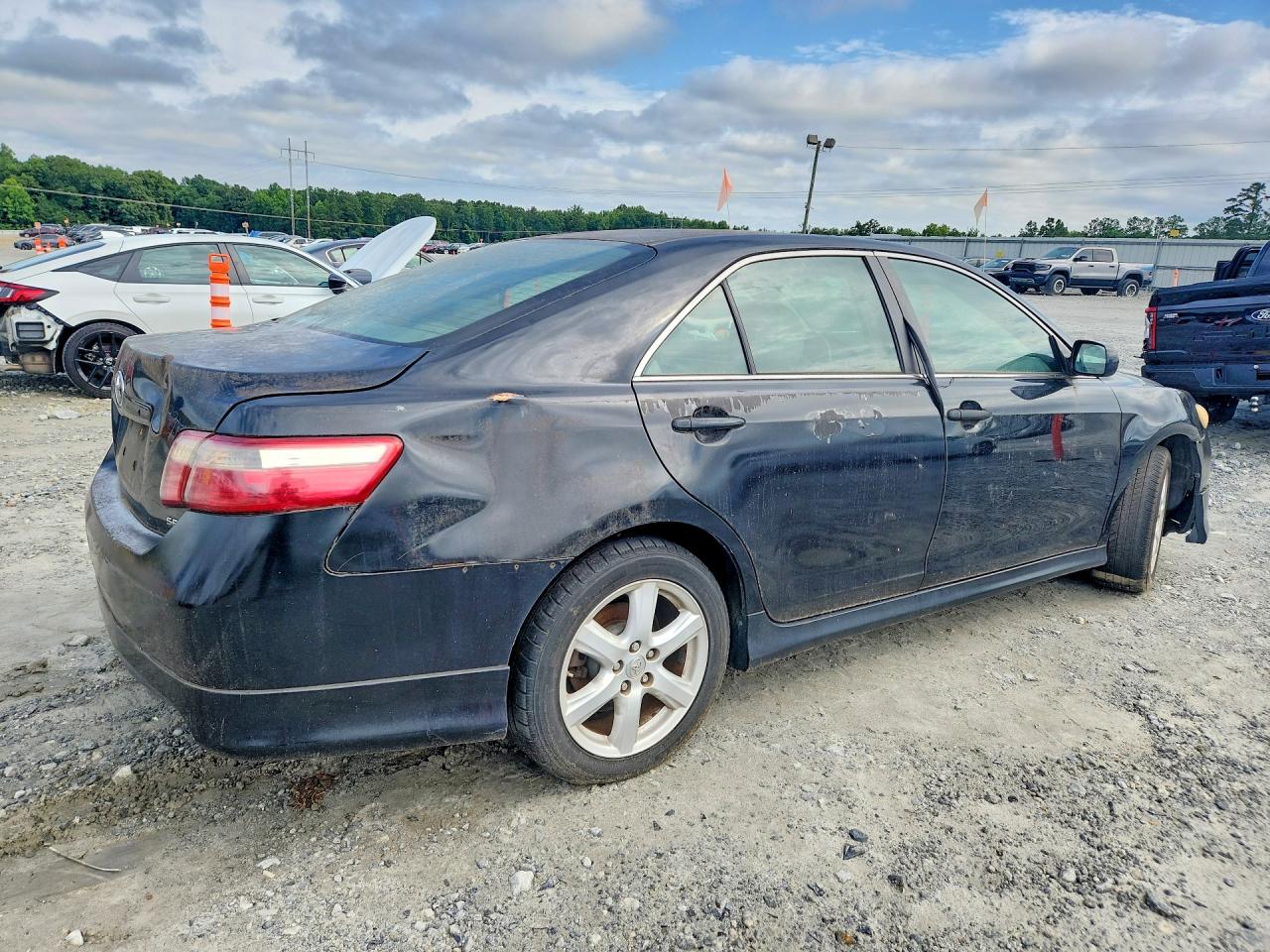 2007 Toyota Camry Se Black vin: 4T1BE46K27U170241