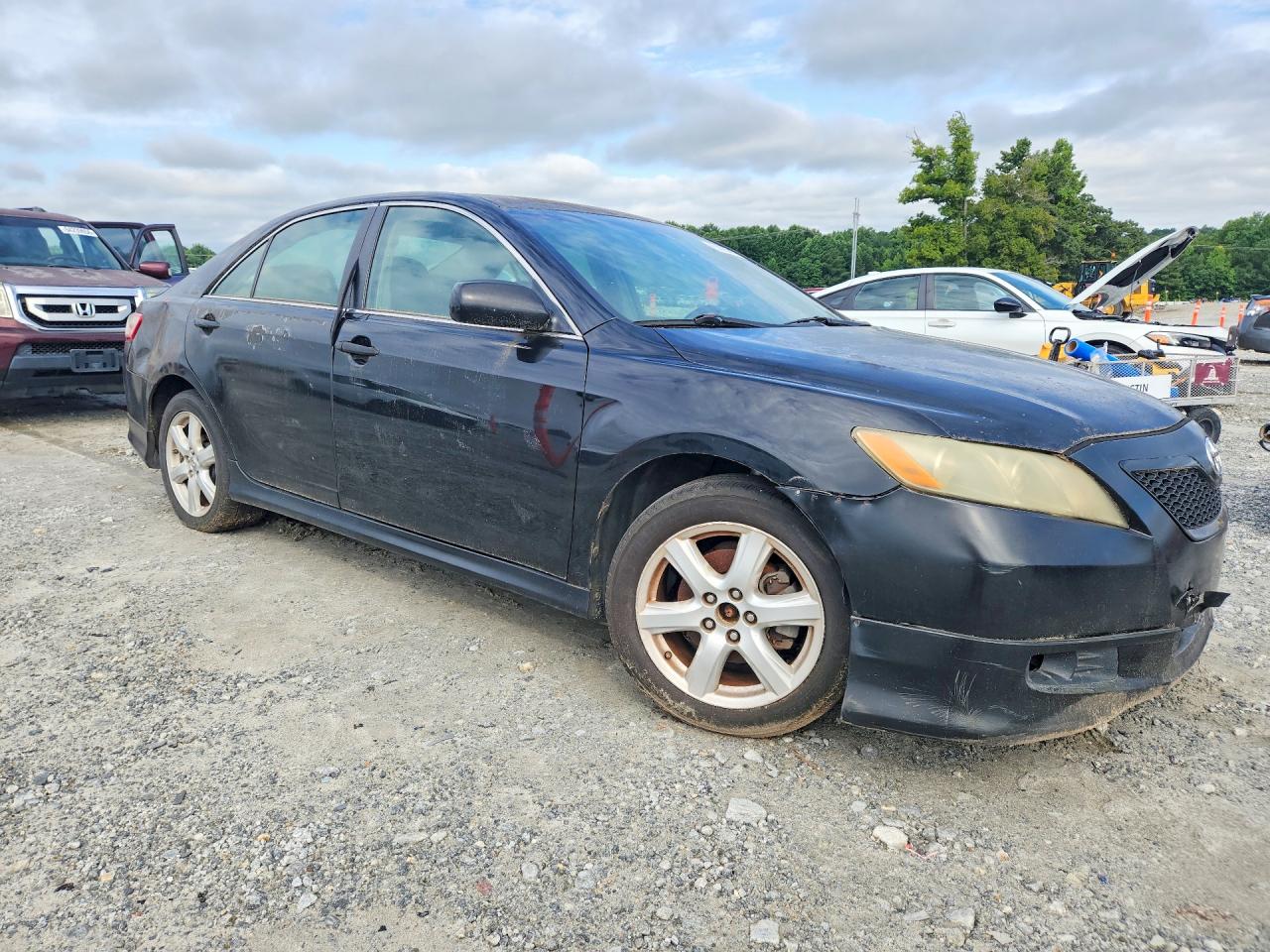 2007 Toyota Camry Se Black vin: 4T1BE46K27U170241