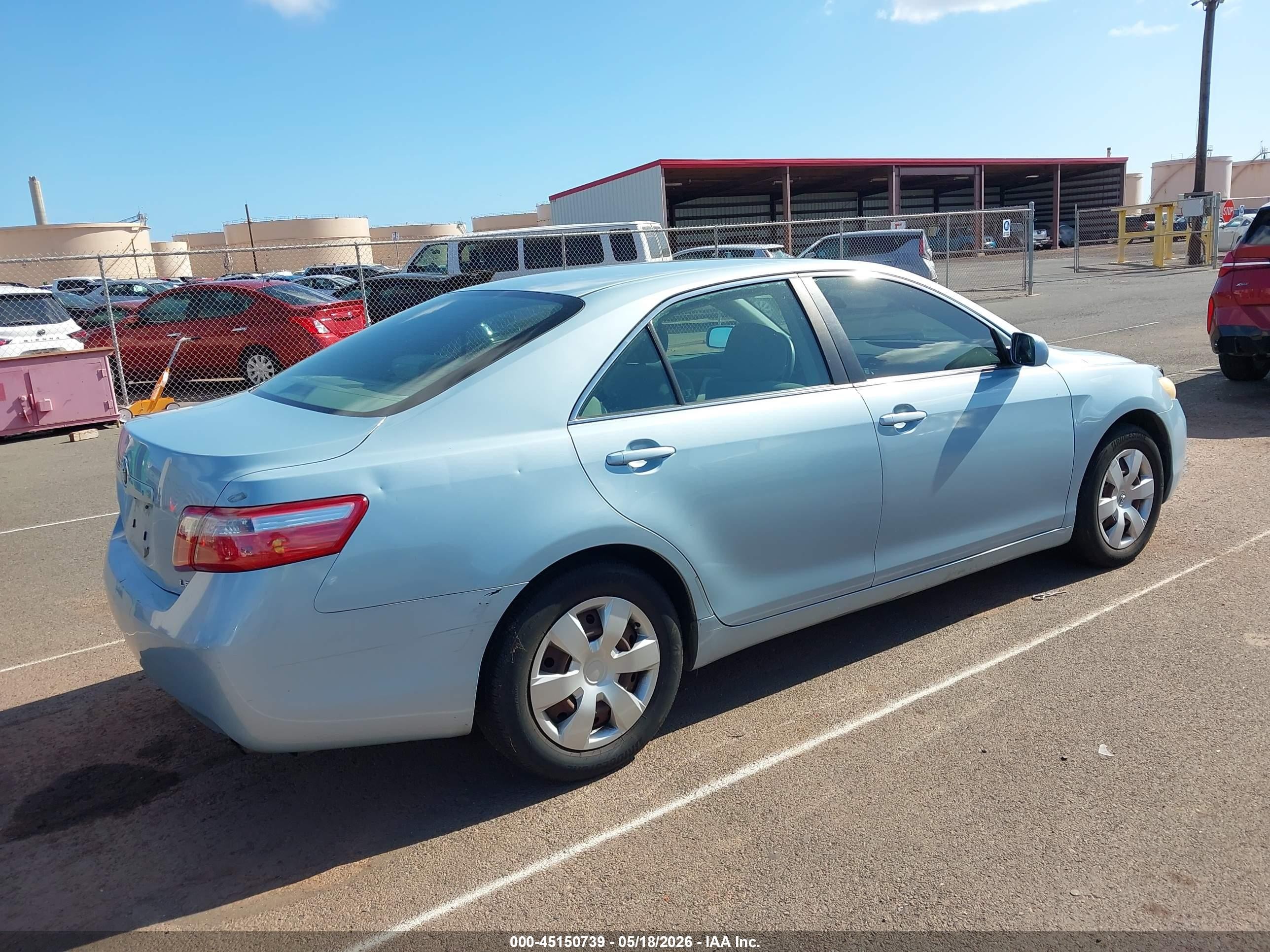 2007 Toyota Camry Le Light Blue vin: 4T1BE46K27U523268