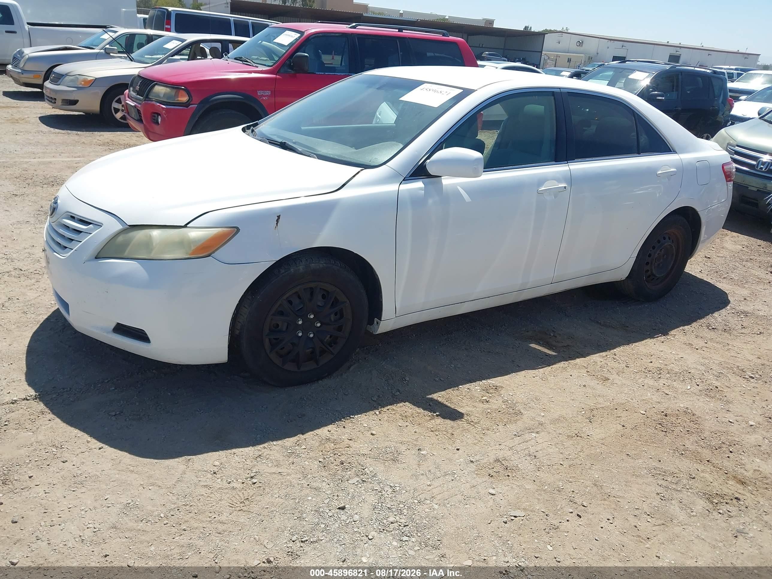 2007 Toyota Camry Ce White vin: 4T1BE46K27U535033