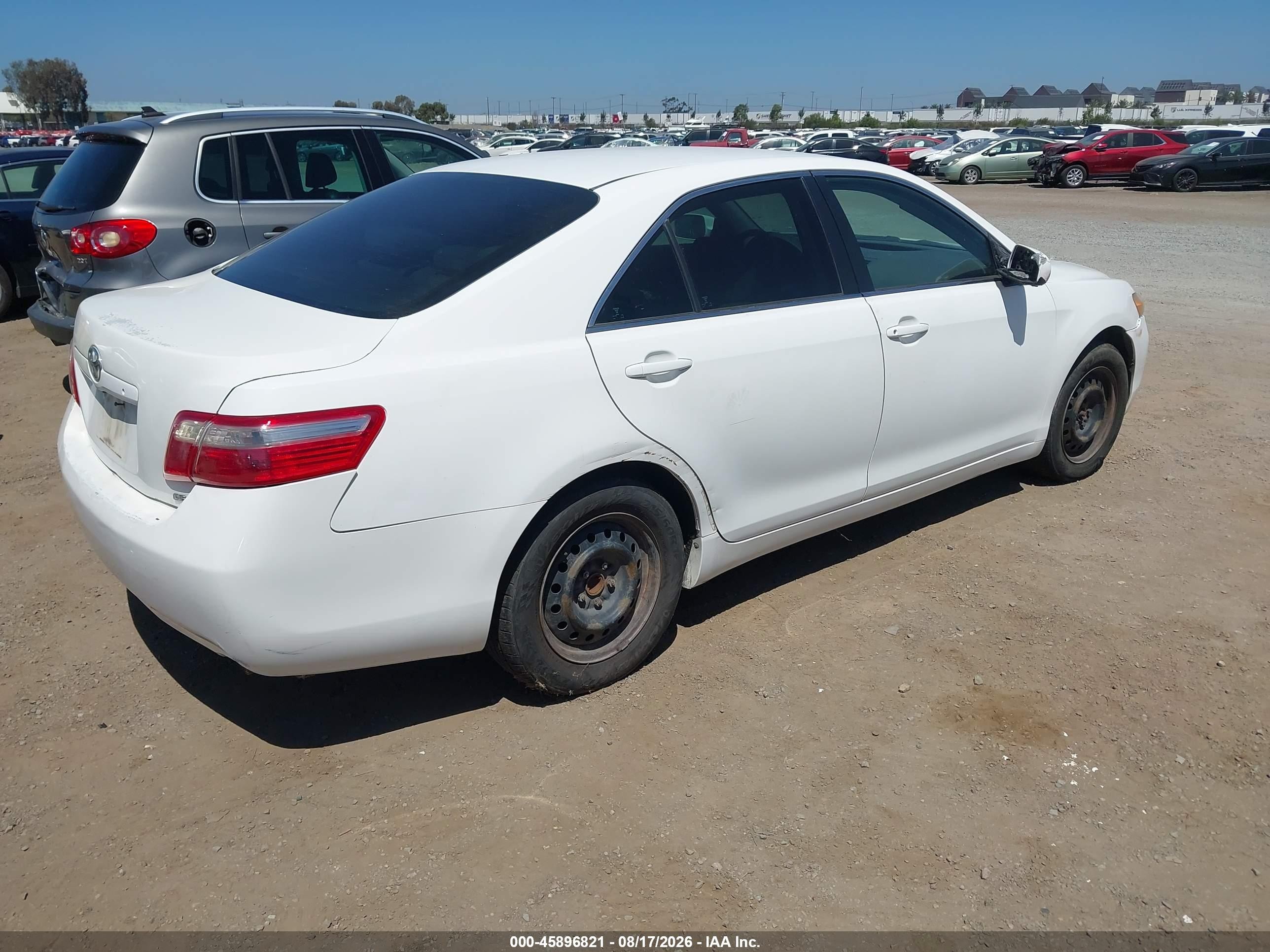 2007 Toyota Camry Ce White vin: 4T1BE46K27U535033