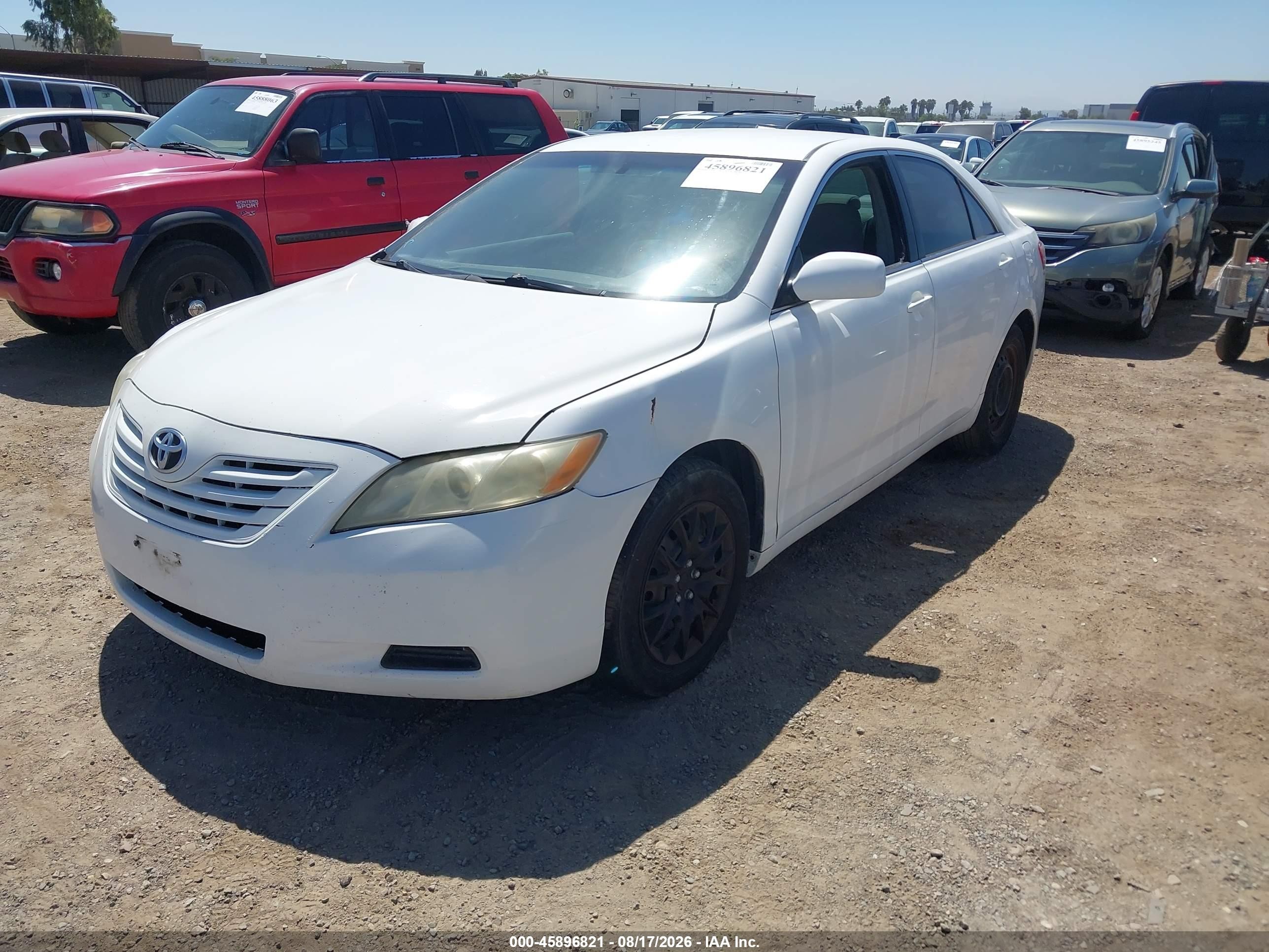 2007 Toyota Camry Ce White vin: 4T1BE46K27U535033
