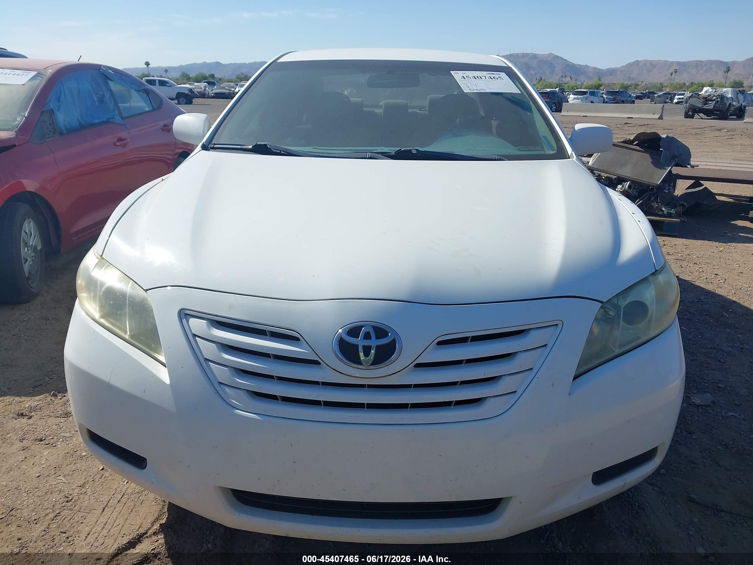 2007 Toyota Camry Le White vin: 4T1BE46K27U566122