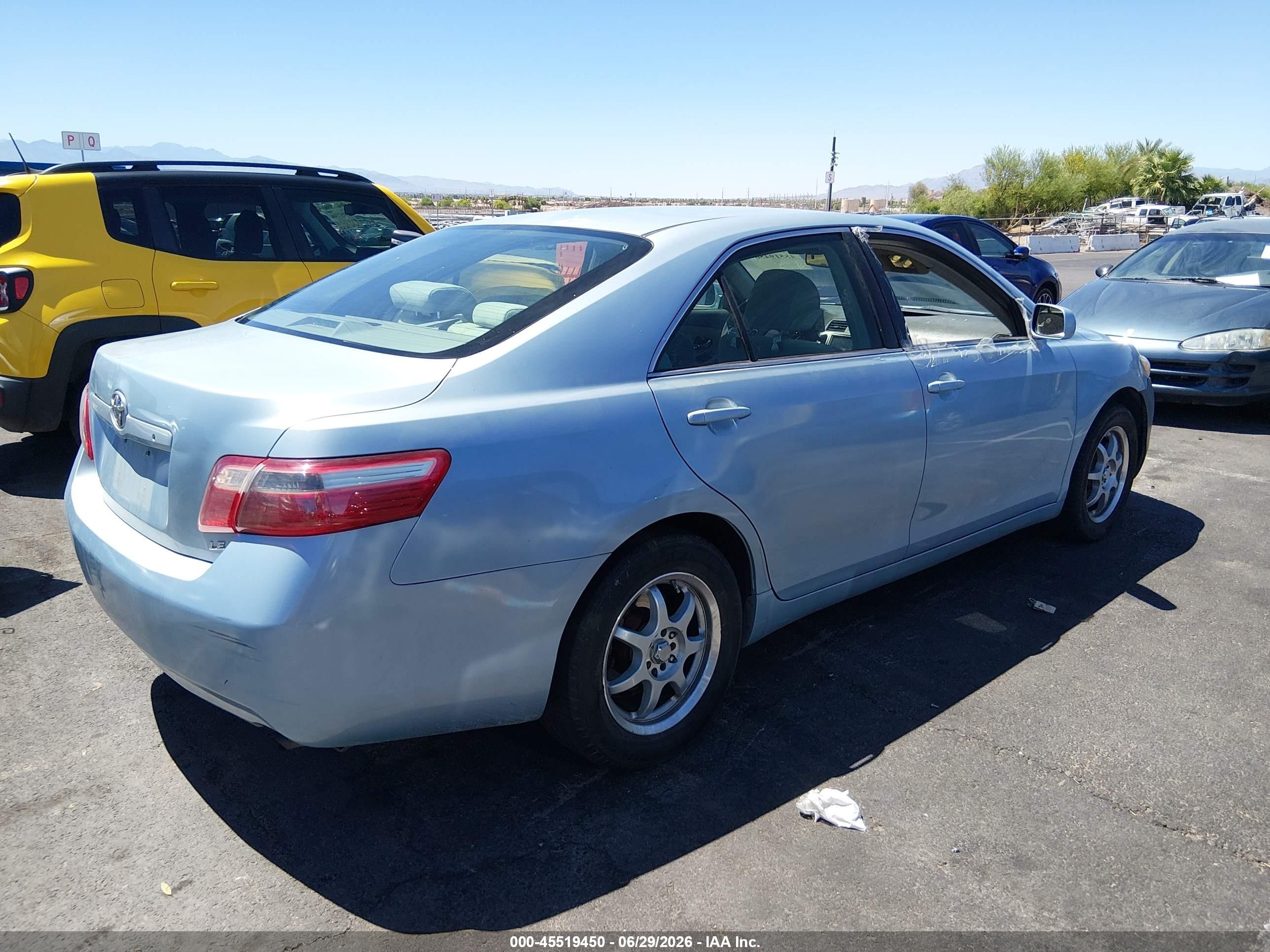 2007 Toyota Camry Le Light Blue vin: 4T1BE46K27U605159