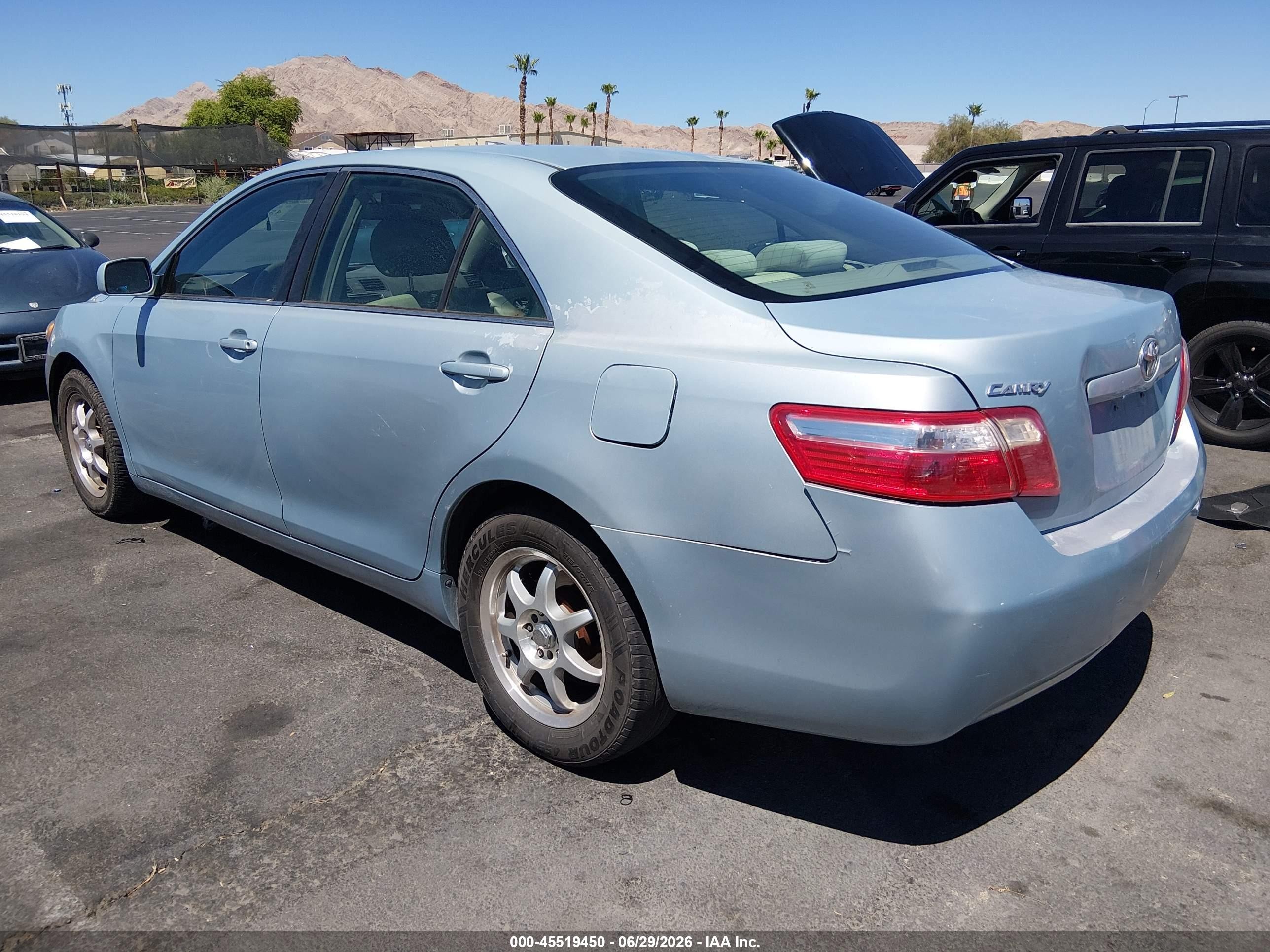 2007 Toyota Camry Le Light Blue vin: 4T1BE46K27U605159