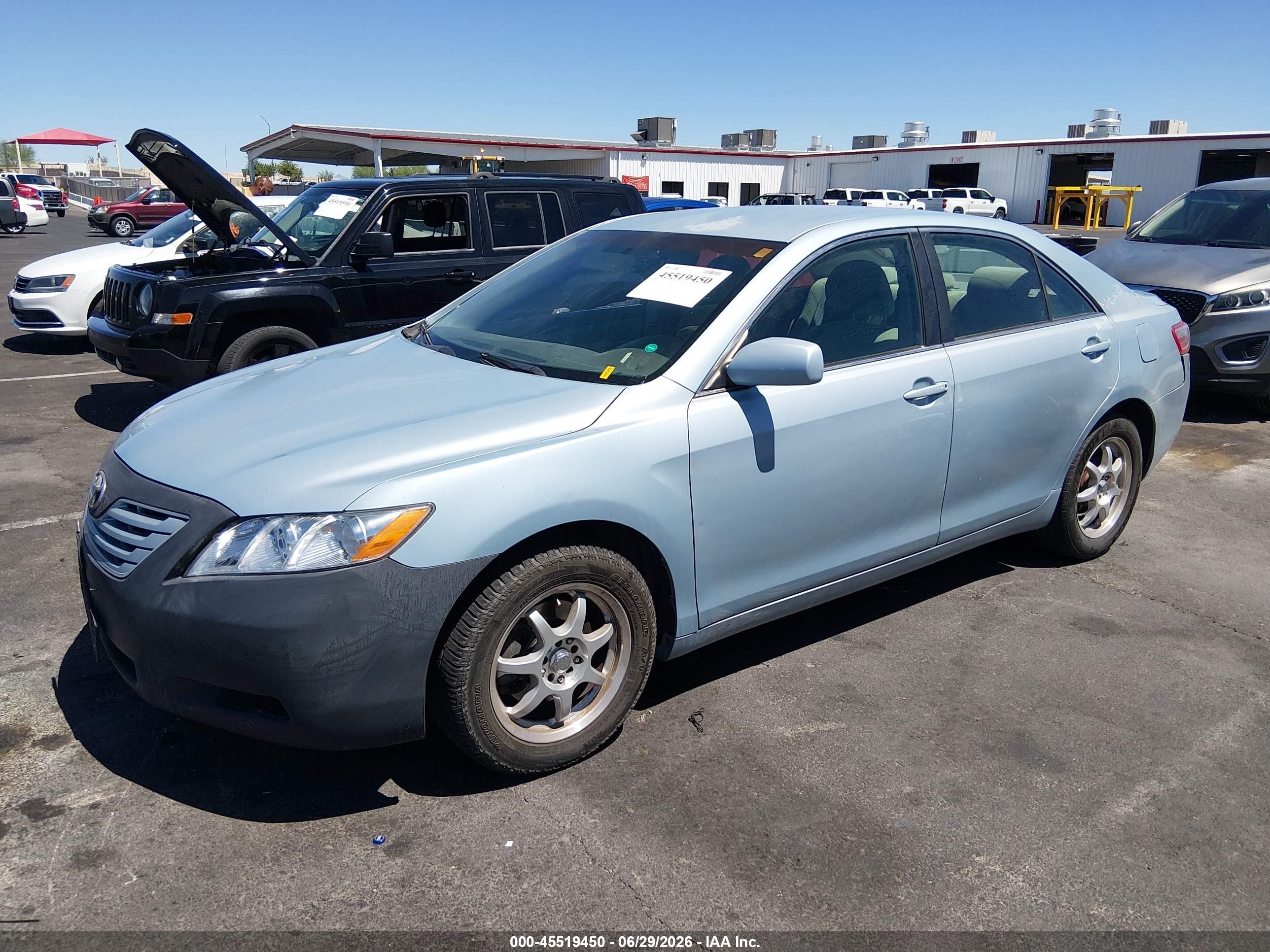 2007 Toyota Camry Le Light Blue vin: 4T1BE46K27U605159