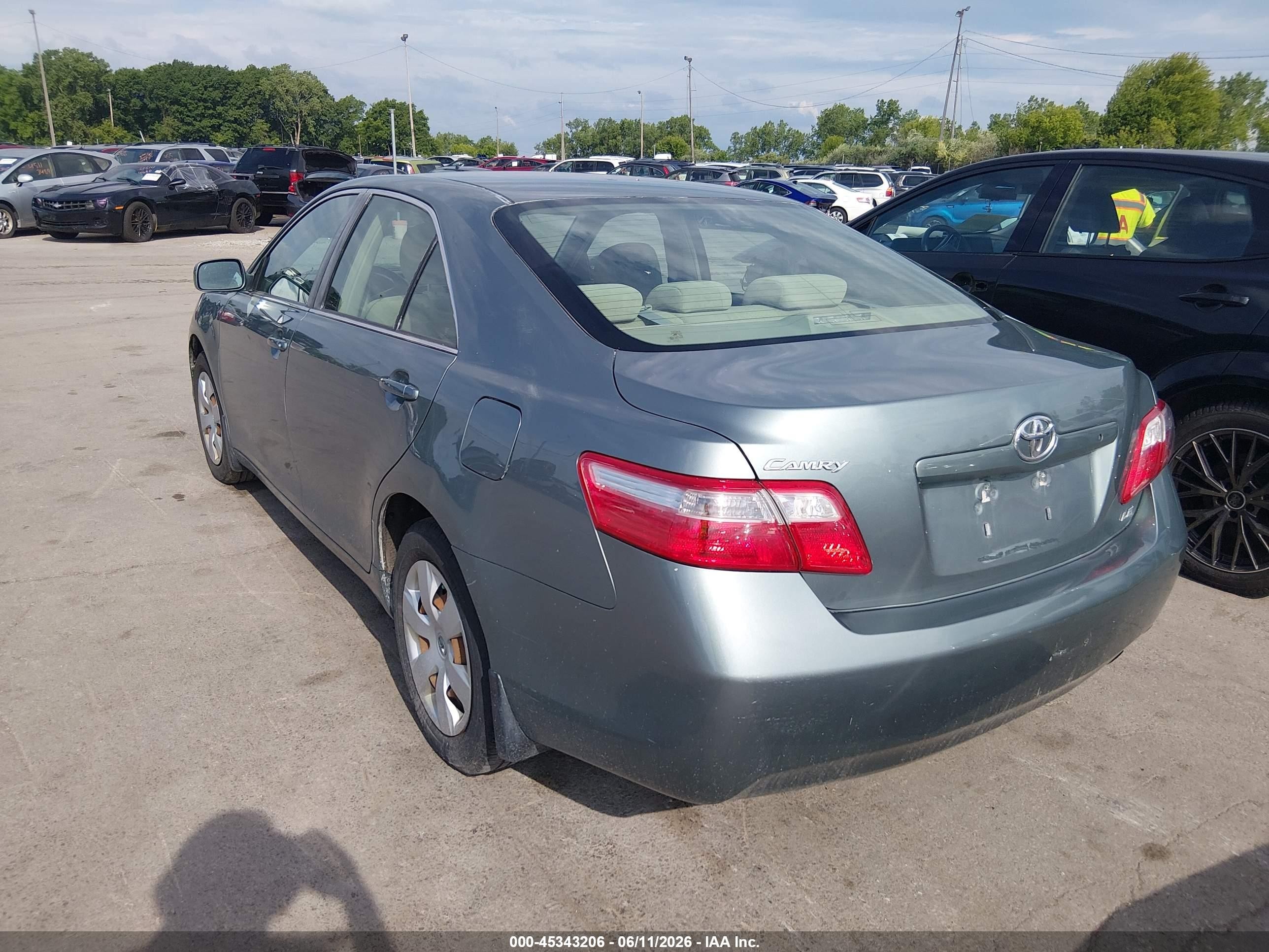 2007 Toyota Camry Le Green vin: 4T1BE46K27U628649