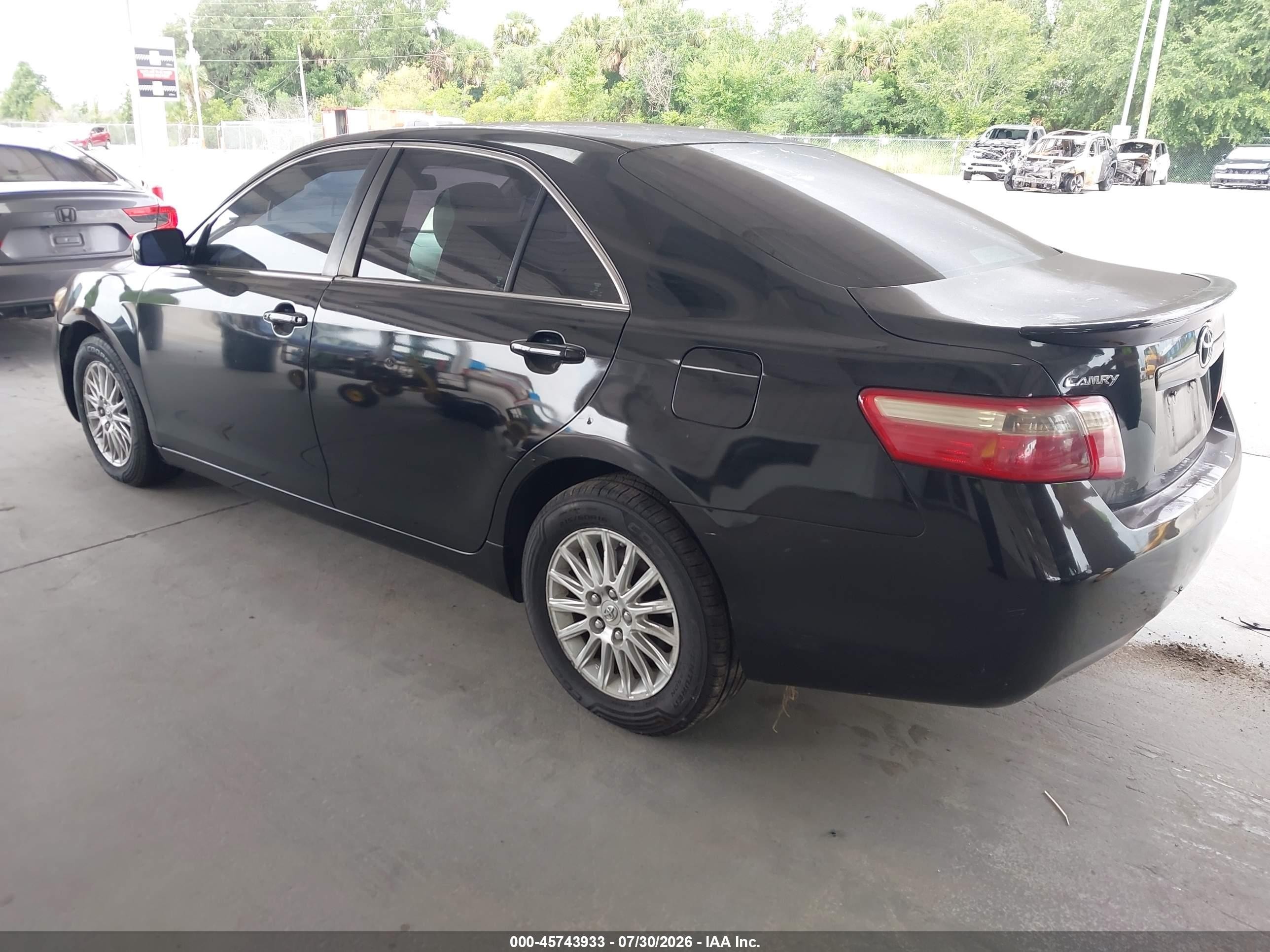 2007 Toyota Camry Le Black vin: 4T1BE46K27U686132