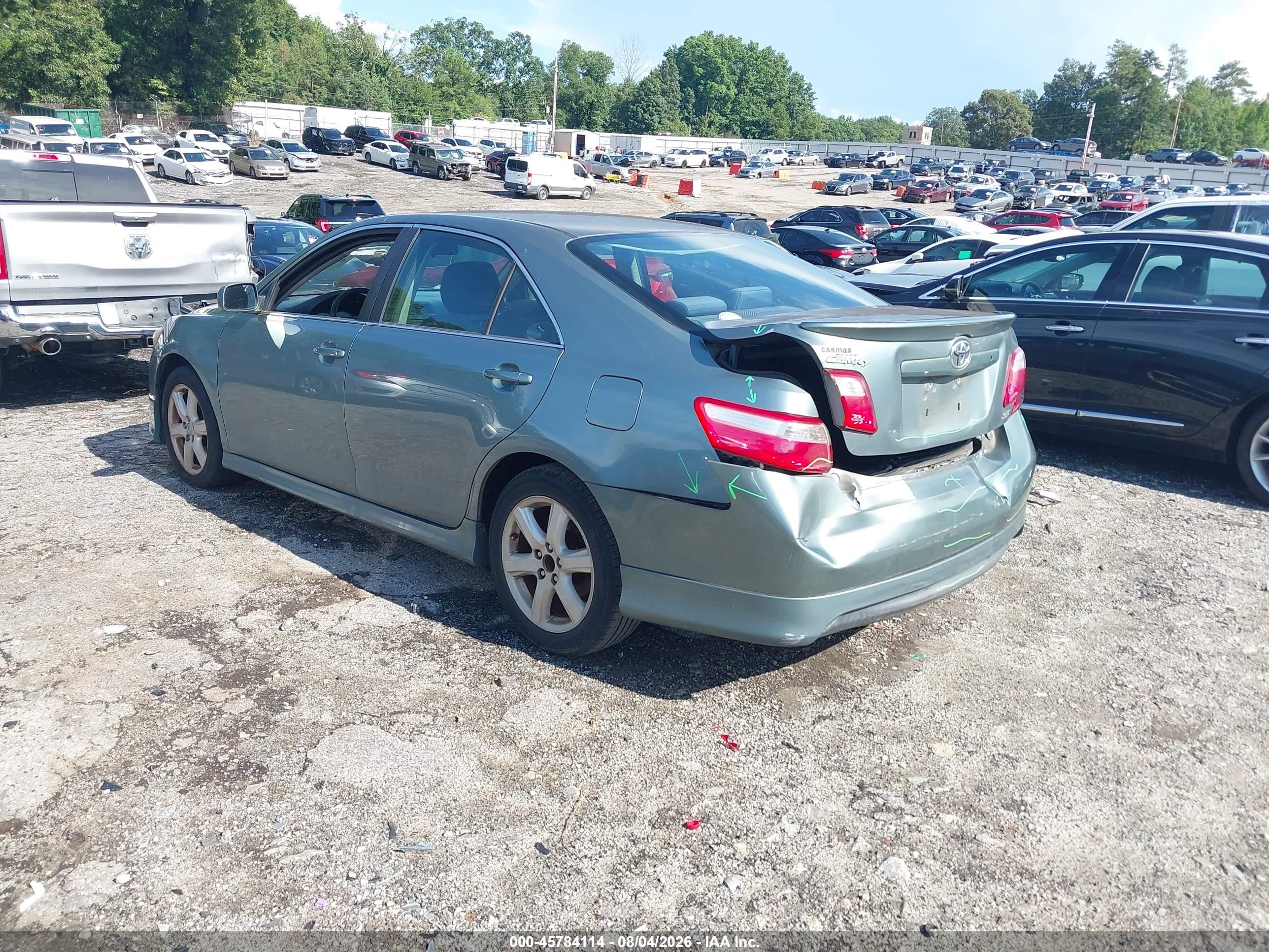 2007 Toyota Camry Se Light Blue vin: 4T1BE46K27U686924