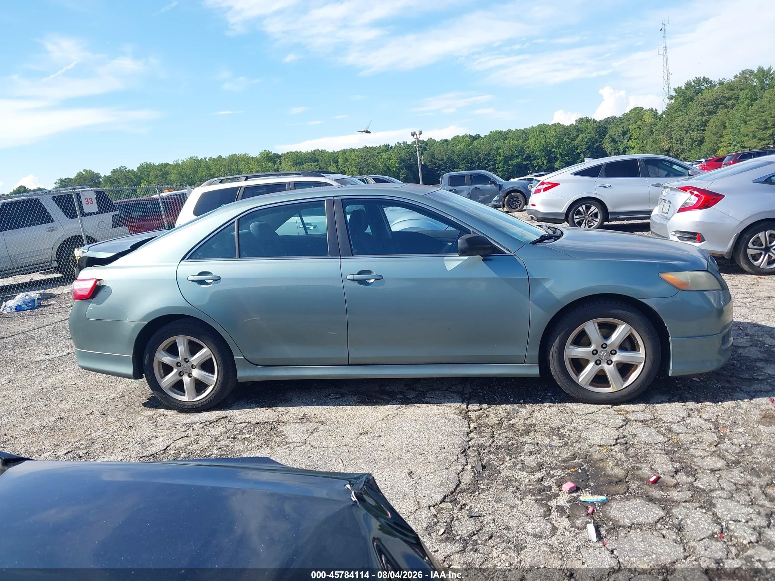 2007 Toyota Camry Se Light Blue vin: 4T1BE46K27U686924