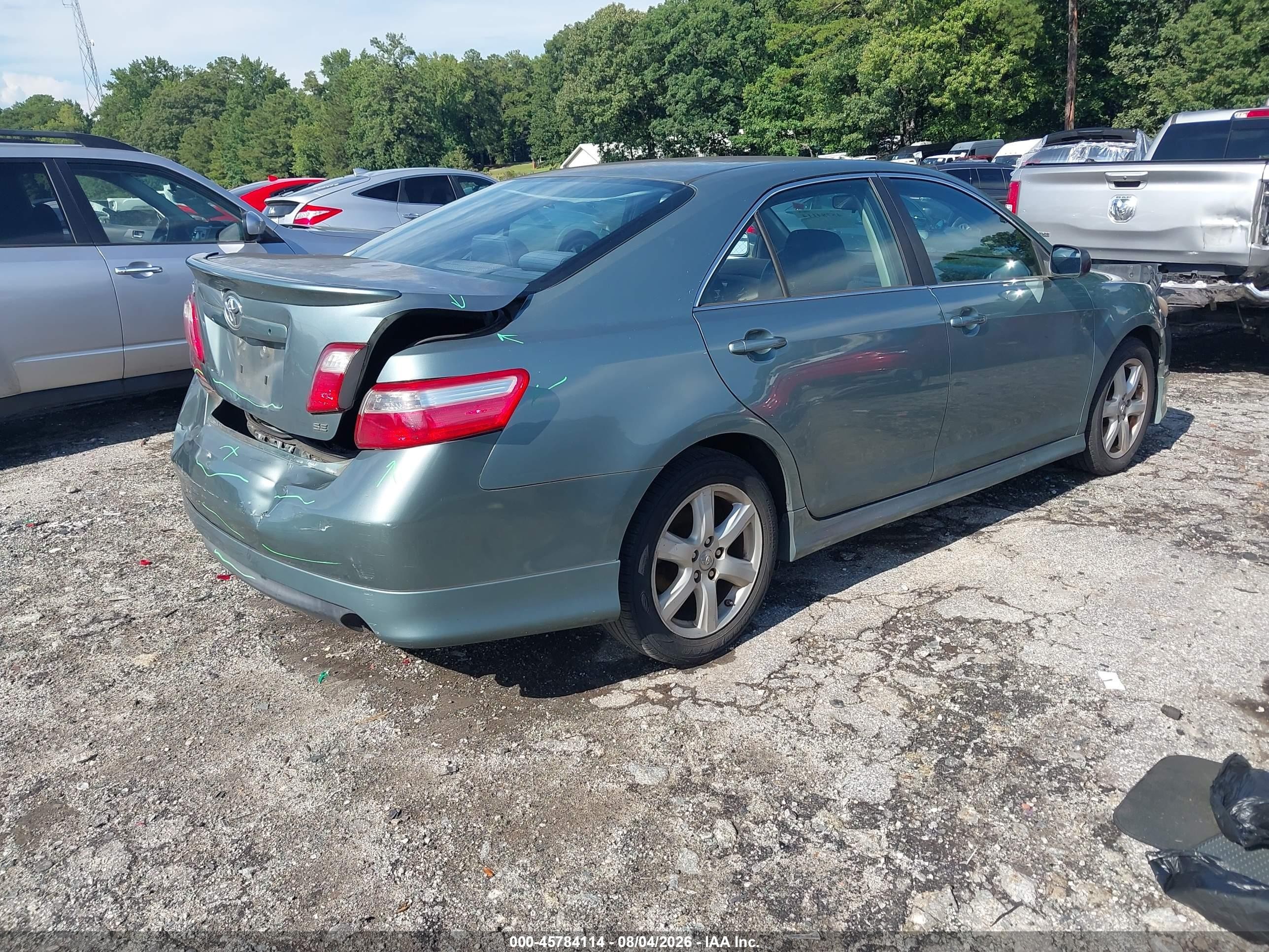 2007 Toyota Camry Se Light Blue vin: 4T1BE46K27U686924