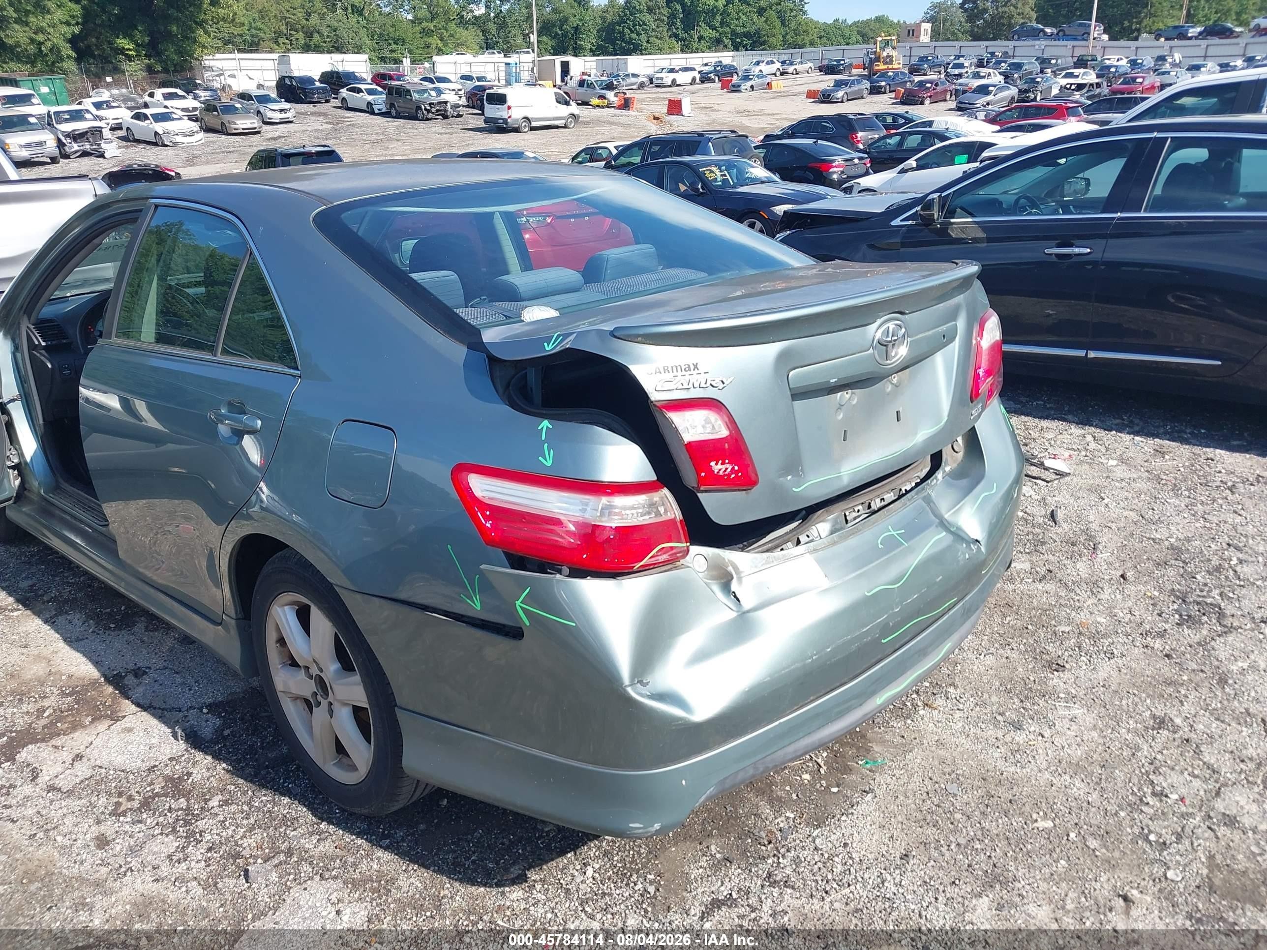 2007 Toyota Camry Se Light Blue vin: 4T1BE46K27U686924