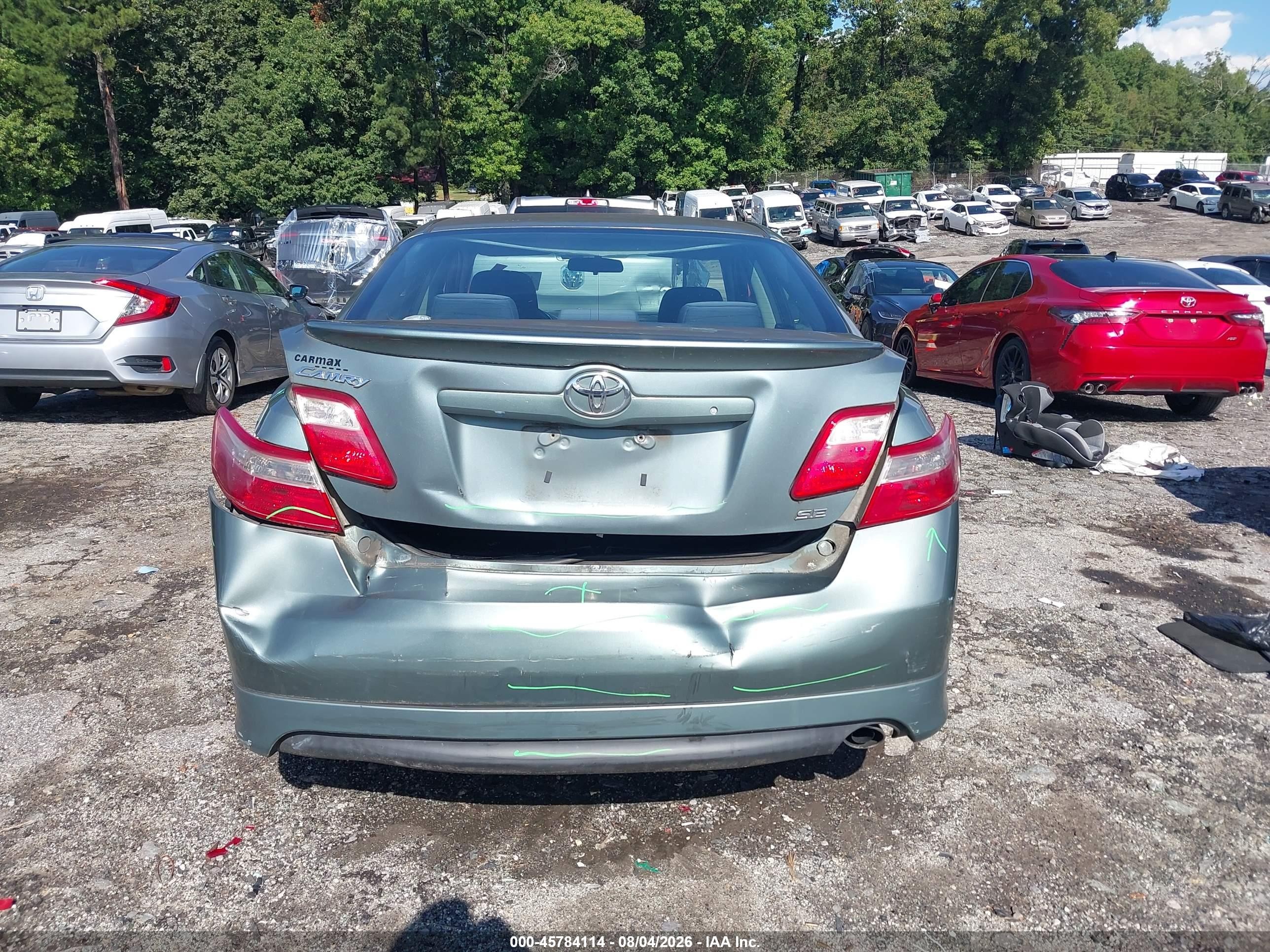 2007 Toyota Camry Se Light Blue vin: 4T1BE46K27U686924
