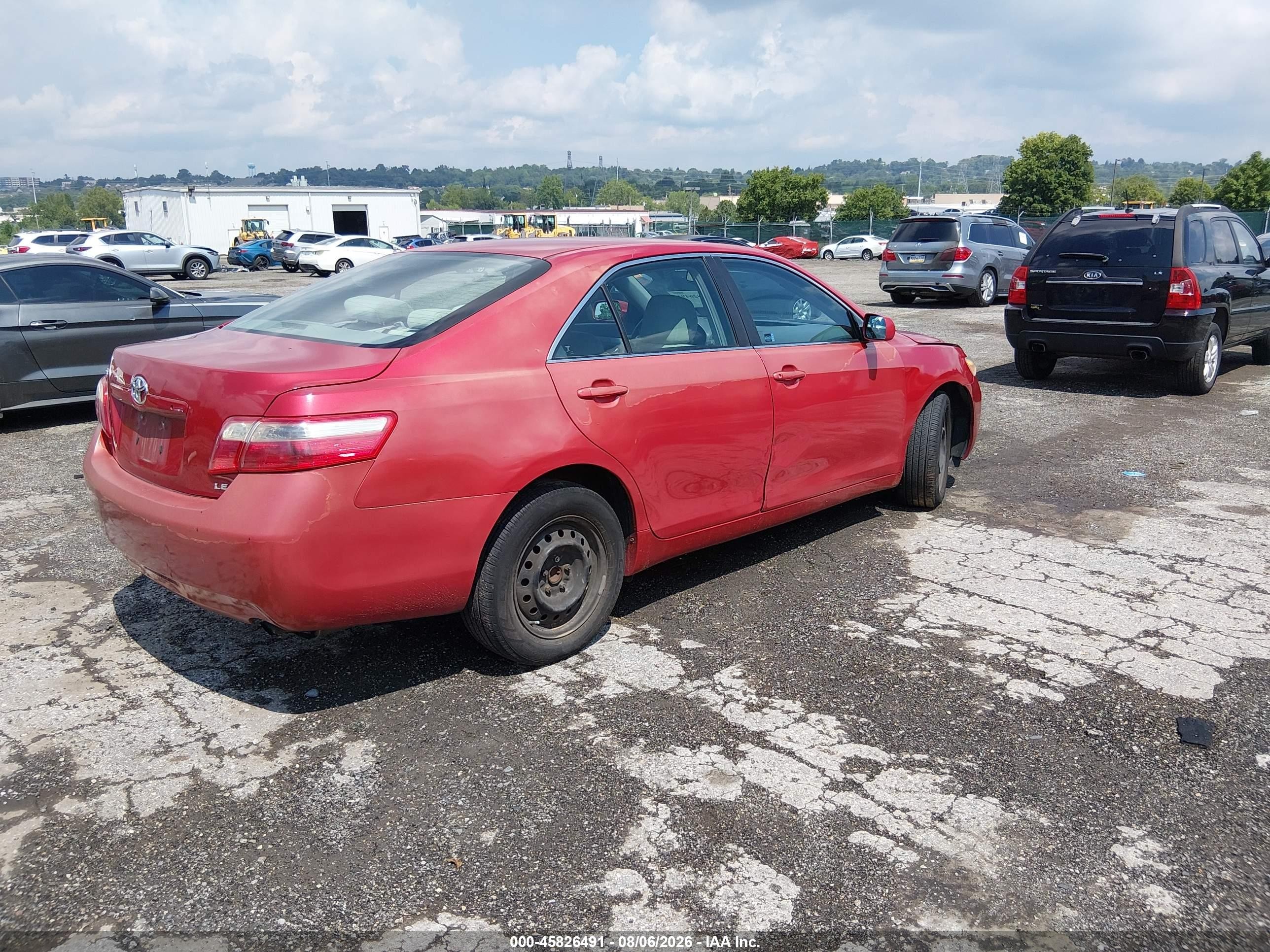 2008 Toyota Camry Le Red vin: 4T1BE46K28U214174