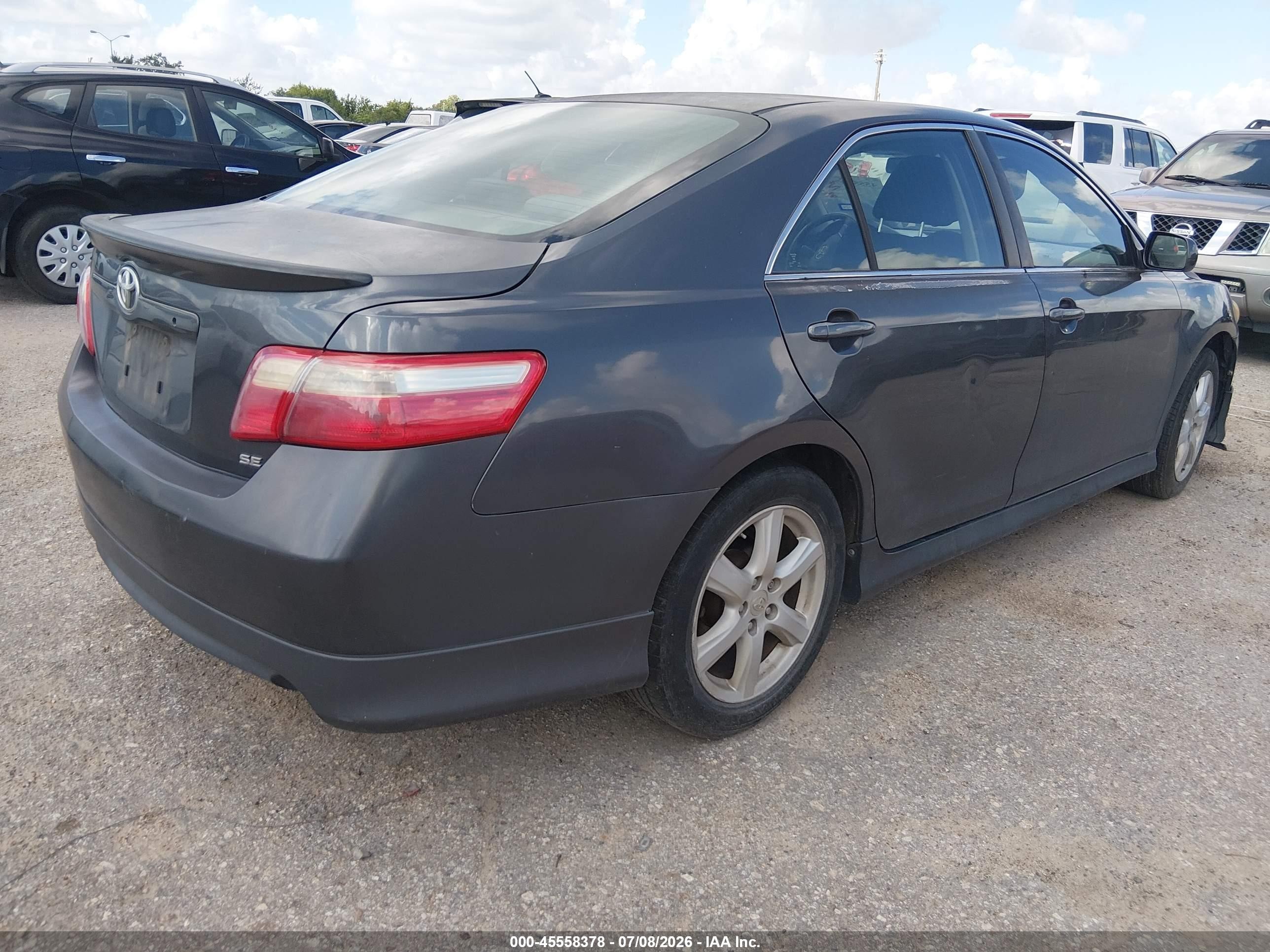 2008 Toyota Camry Se Серый vin: 4T1BE46K28U257588