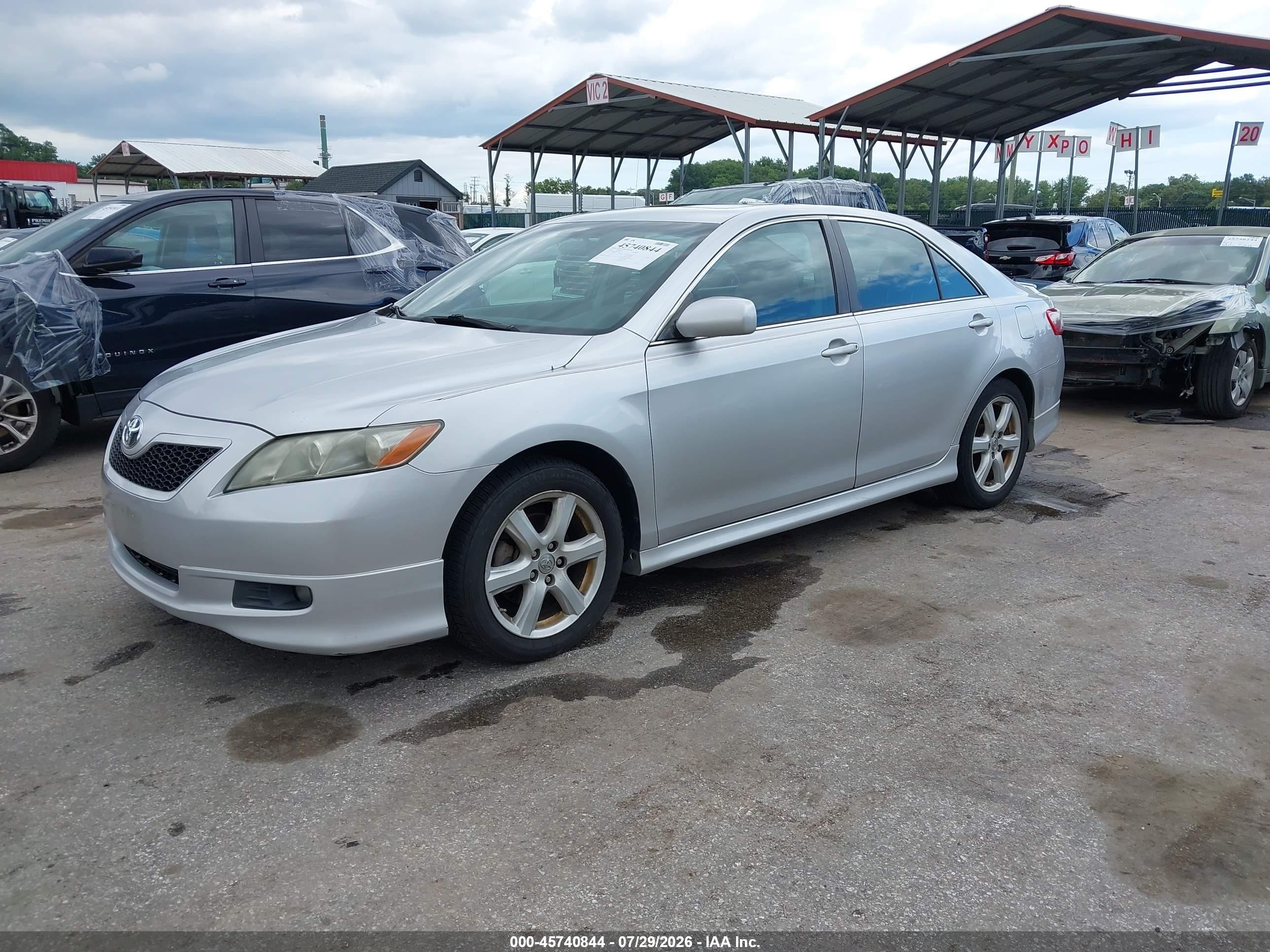 2008 Toyota Camry Se Silver vin: 4T1BE46K28U747643